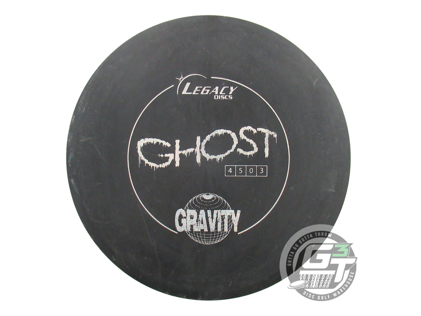USED Legacy Discs Gravity Ghost 180g Black Silver Glitter Foil Midrange Disc