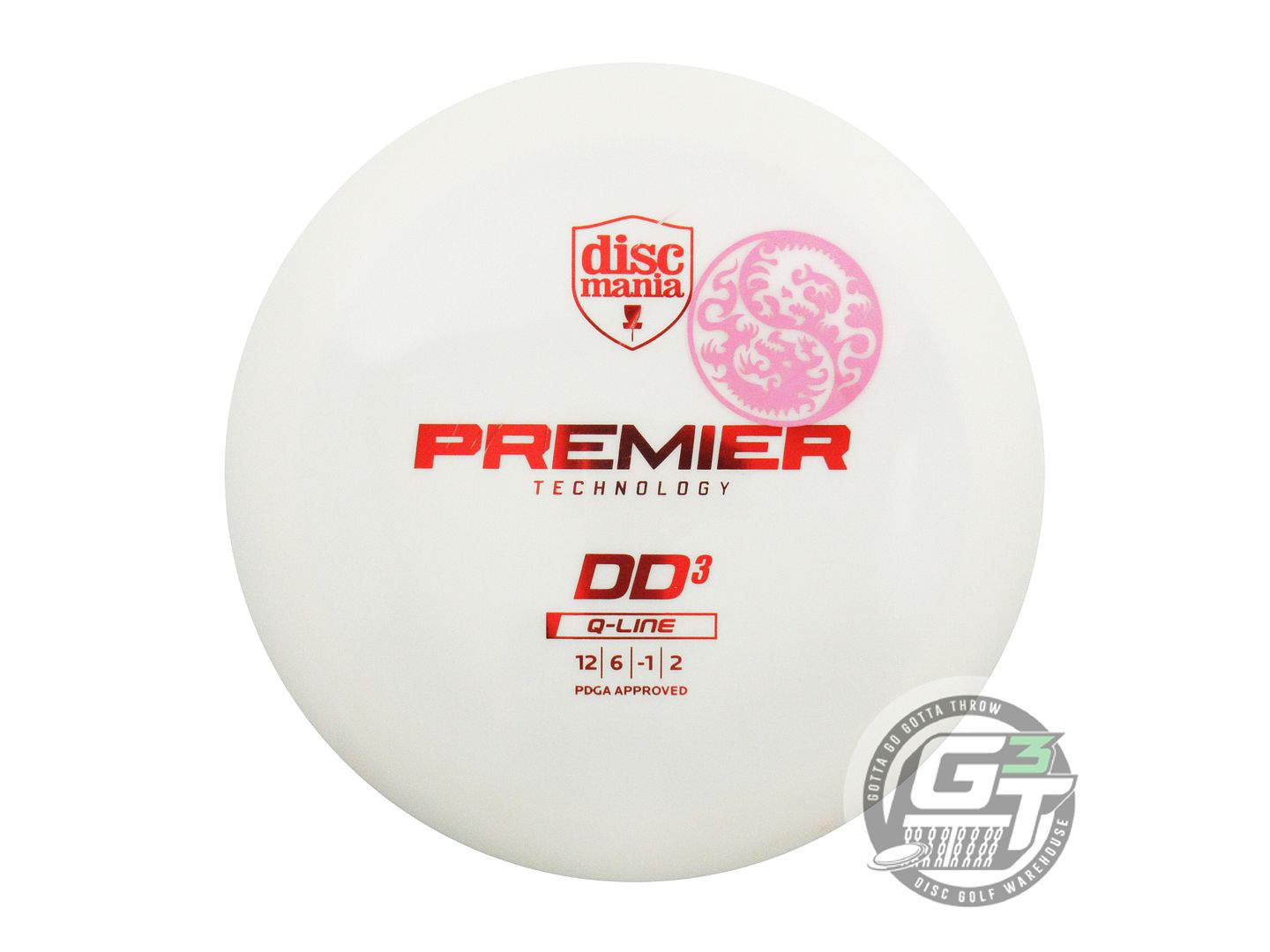 USED DiscMania Q-Line DD3 173g White Red Foil Distance Driver Golf Disc