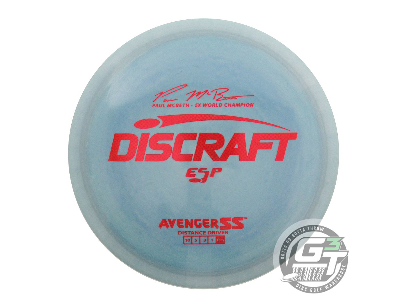 USED Discraft ESP Avenger SS 176g Teal Red Weave Foil Distance Driver Disc