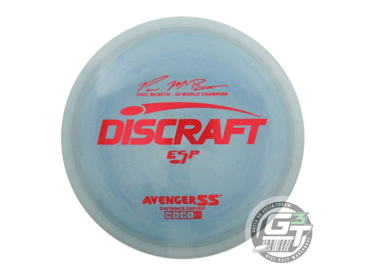 USED Discraft ESP Avenger SS 176g Teal Red Weave Foil Distance Driver Disc