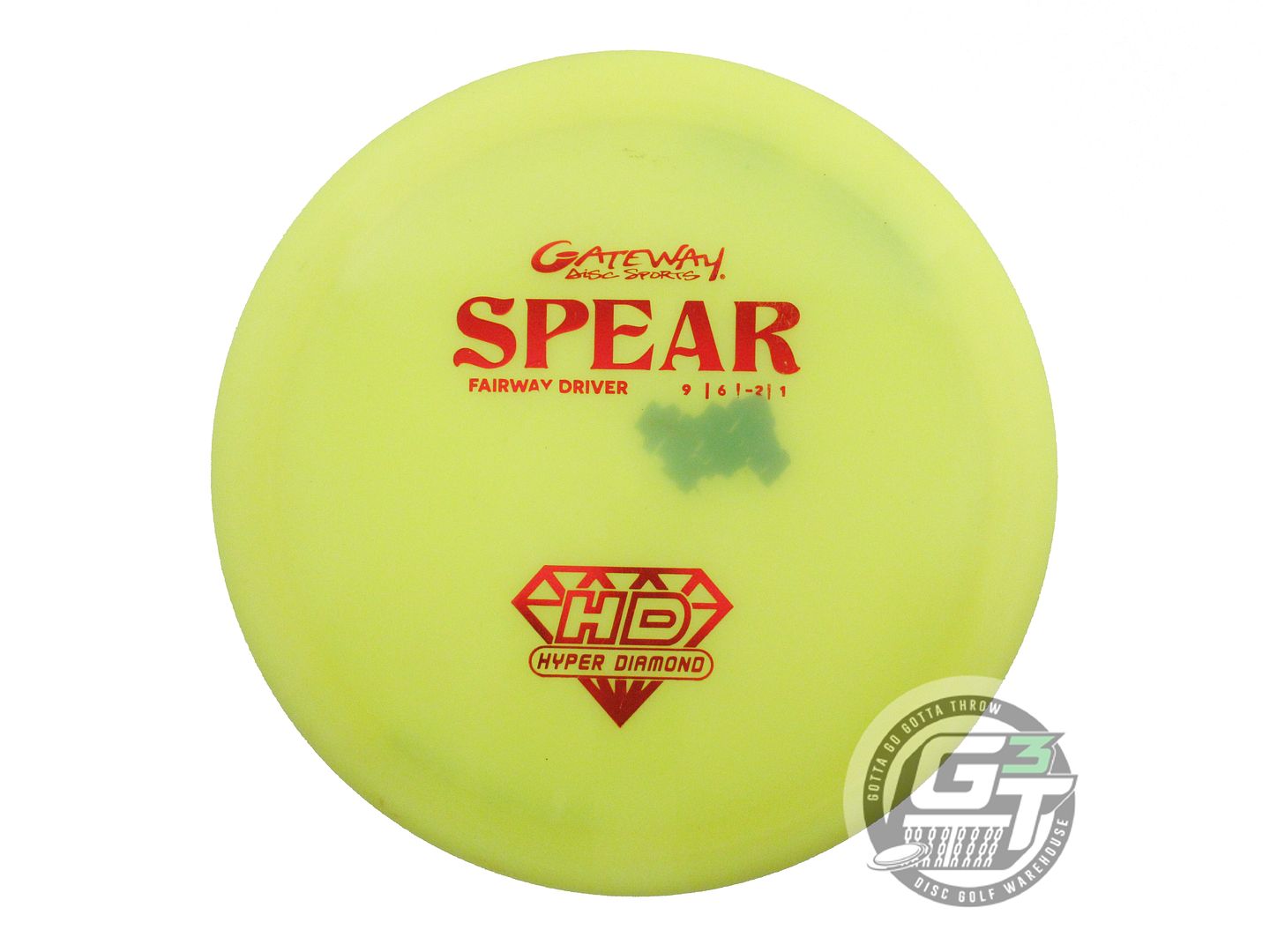 USED Gateway Hyper-Diamond Spear 175g Yellow Red Foil Fairway Driver Golf Disc