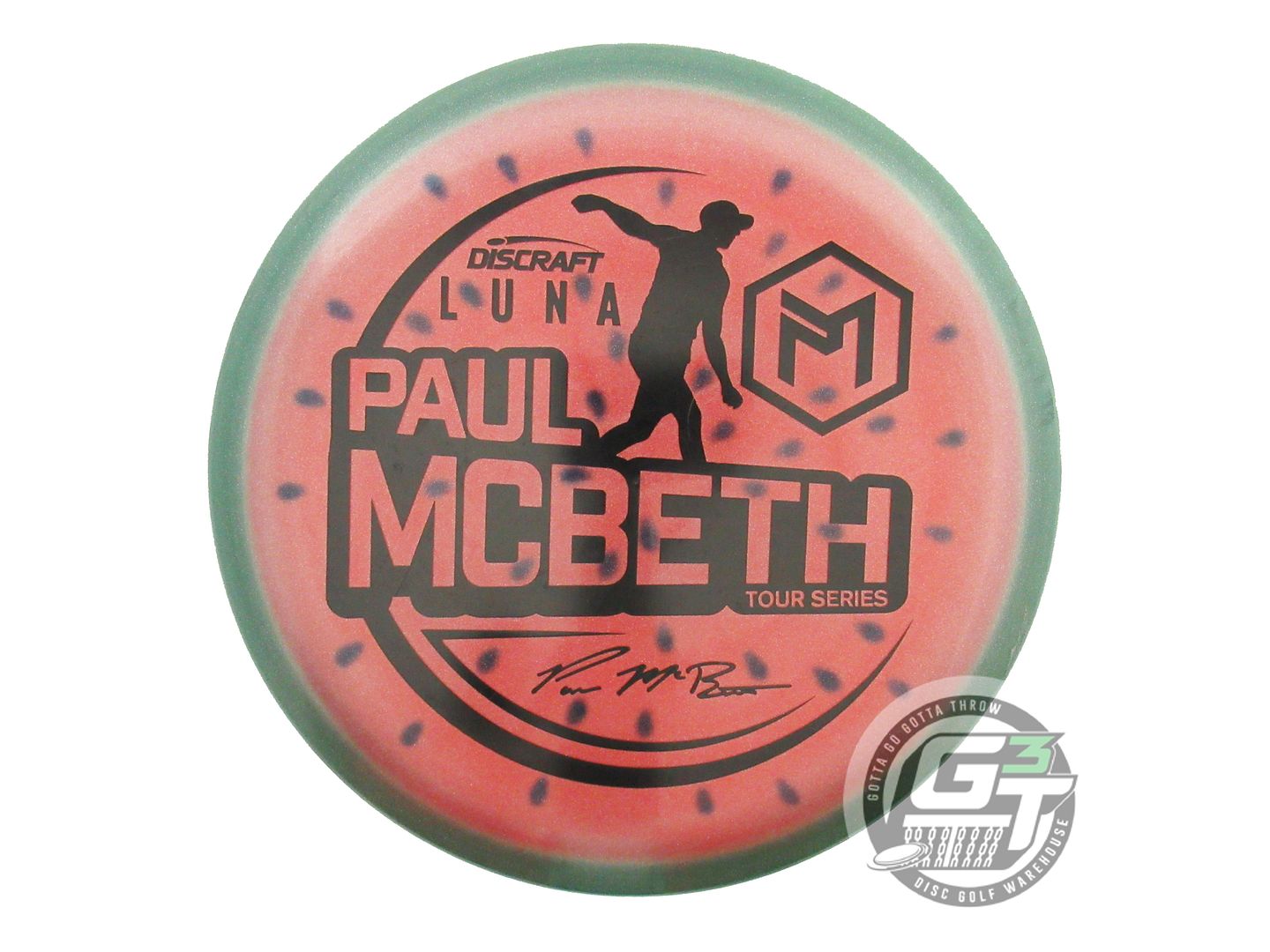 USED Discraft [McBETH] Metallic Z Luna 174g Green HOME DYED Putter Golf Disc
