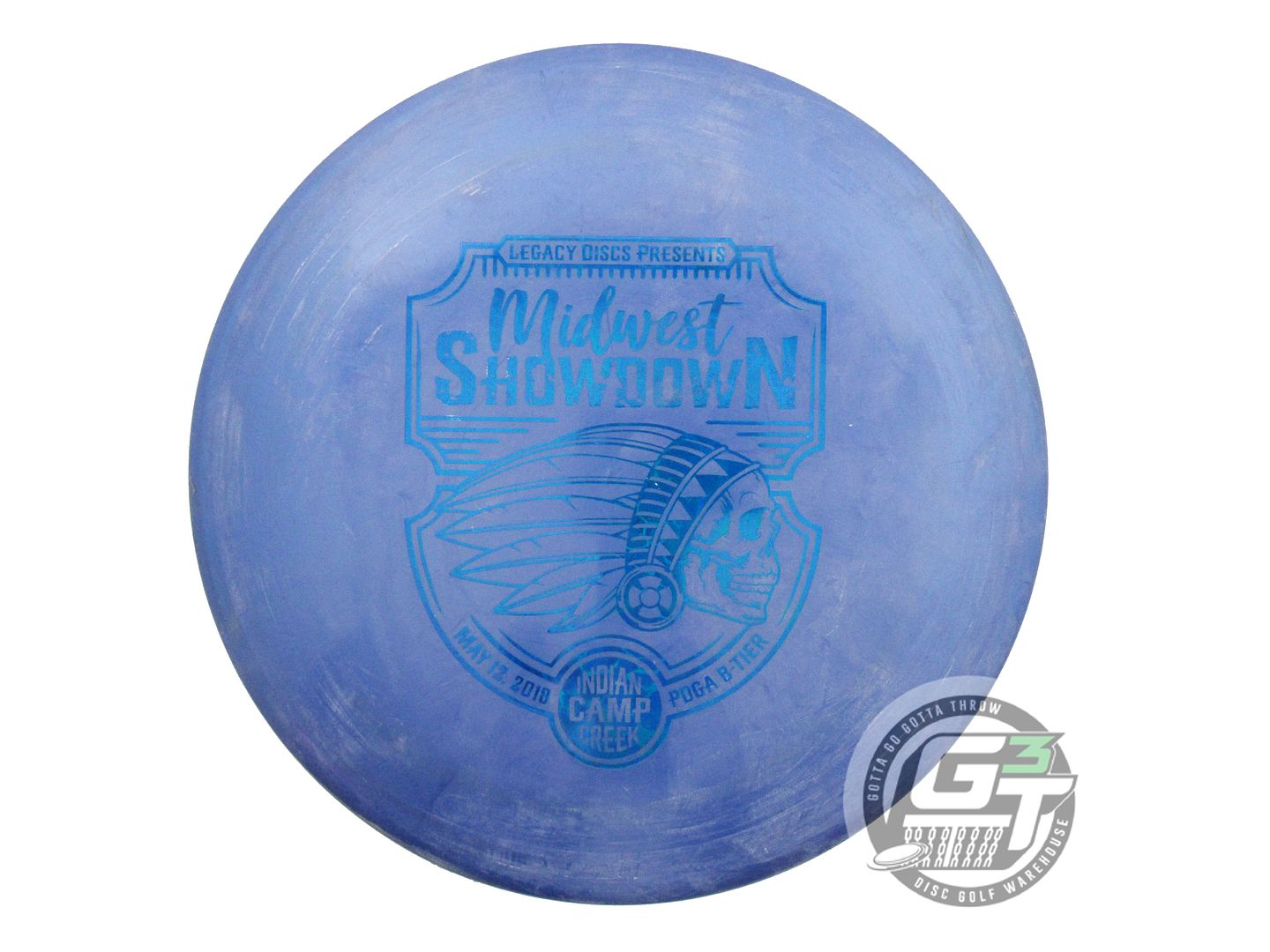 USED Legacy Discs Legend Gauge 180g Blurple Blue Foil CHALKY Midrange Golf Disc