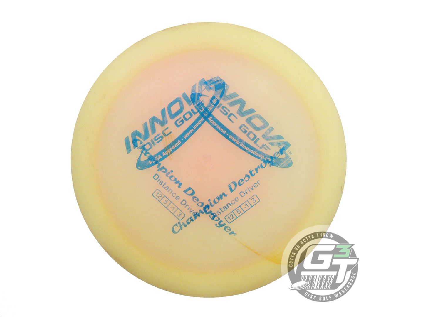 USED Innova X-OUT Champion Destroyer 174g Peach Distance Driver Golf Disc
