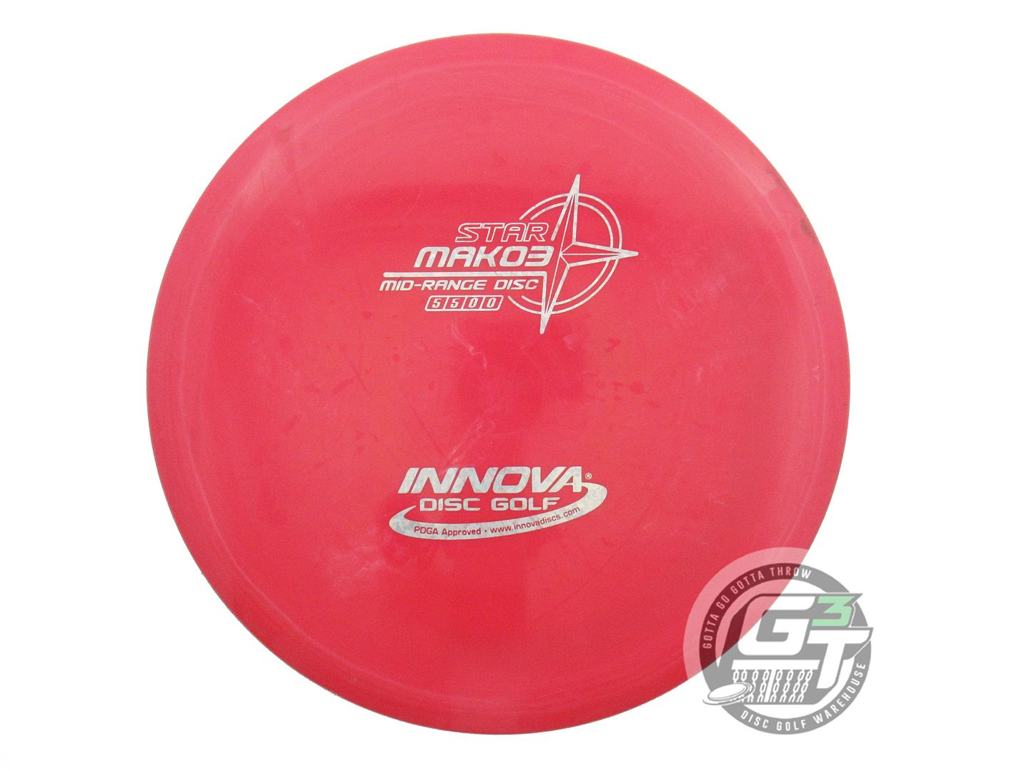 USED Innova Star Mako3 177g Red Silver Shatter Foil Midrange Golf Disc