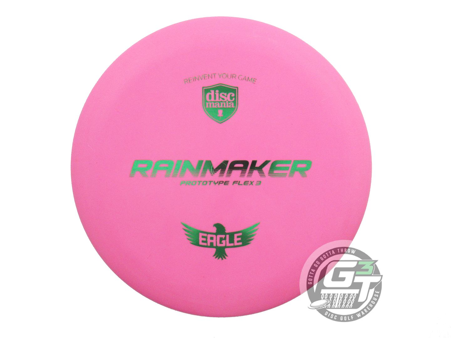 USED DiscMania PROTO D-Line Flex 3 Rainmaker 173g Pink Green Foil Putter Disc