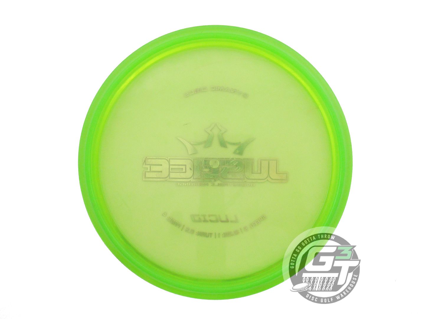 USED Dynamic Discs Lucid Justice 174g Lime Magenta Foil Midrange Golf Disc