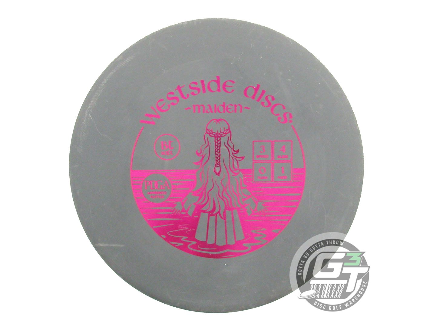 USED Westside Discs BT Soft Maiden 17g Gray Magenta Foil Midrange Golf Disc