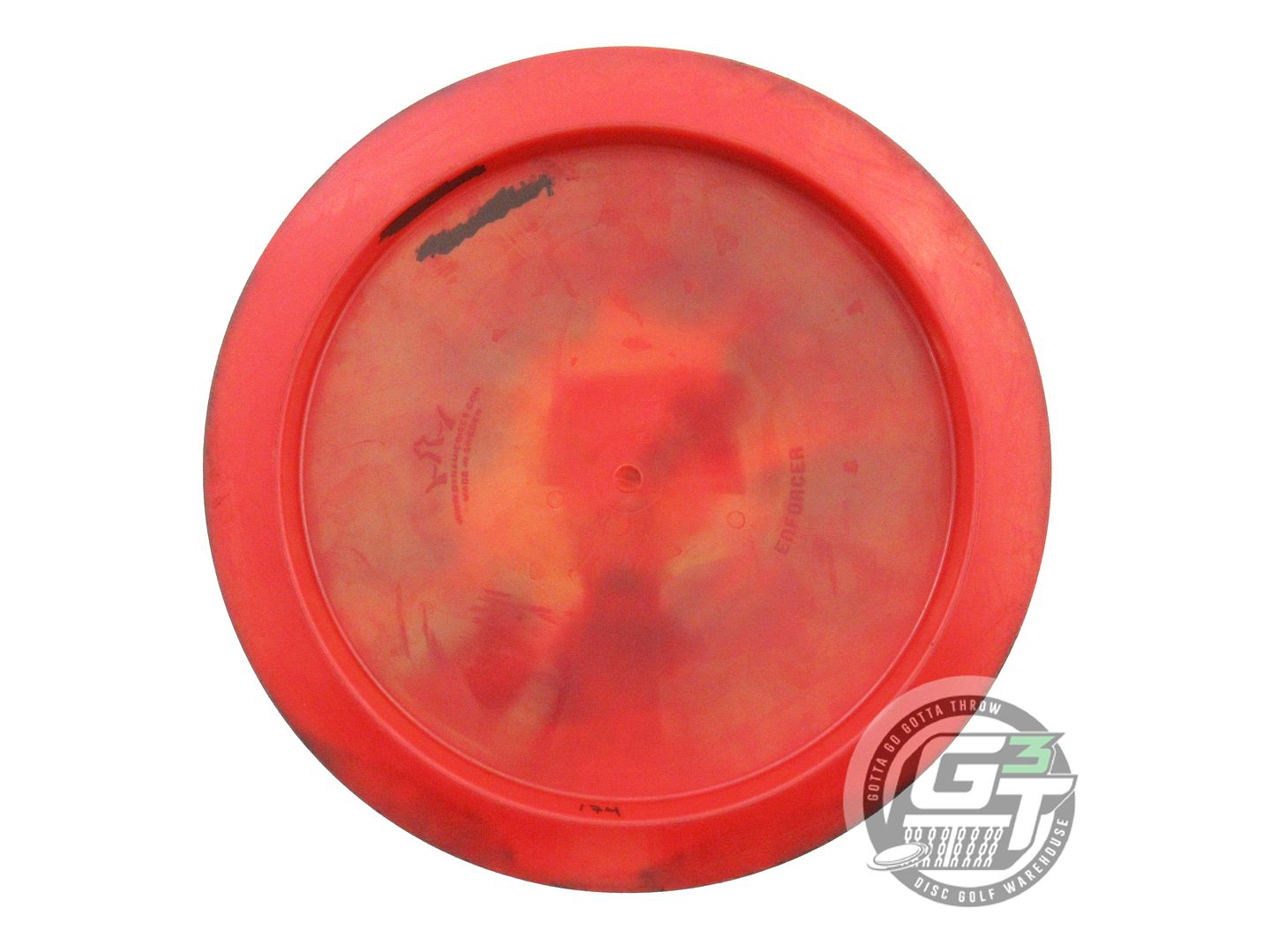 USED Dynamic Discs Fuzion Enforcer 172g Orange HOME DYED Distance Driver Disc
