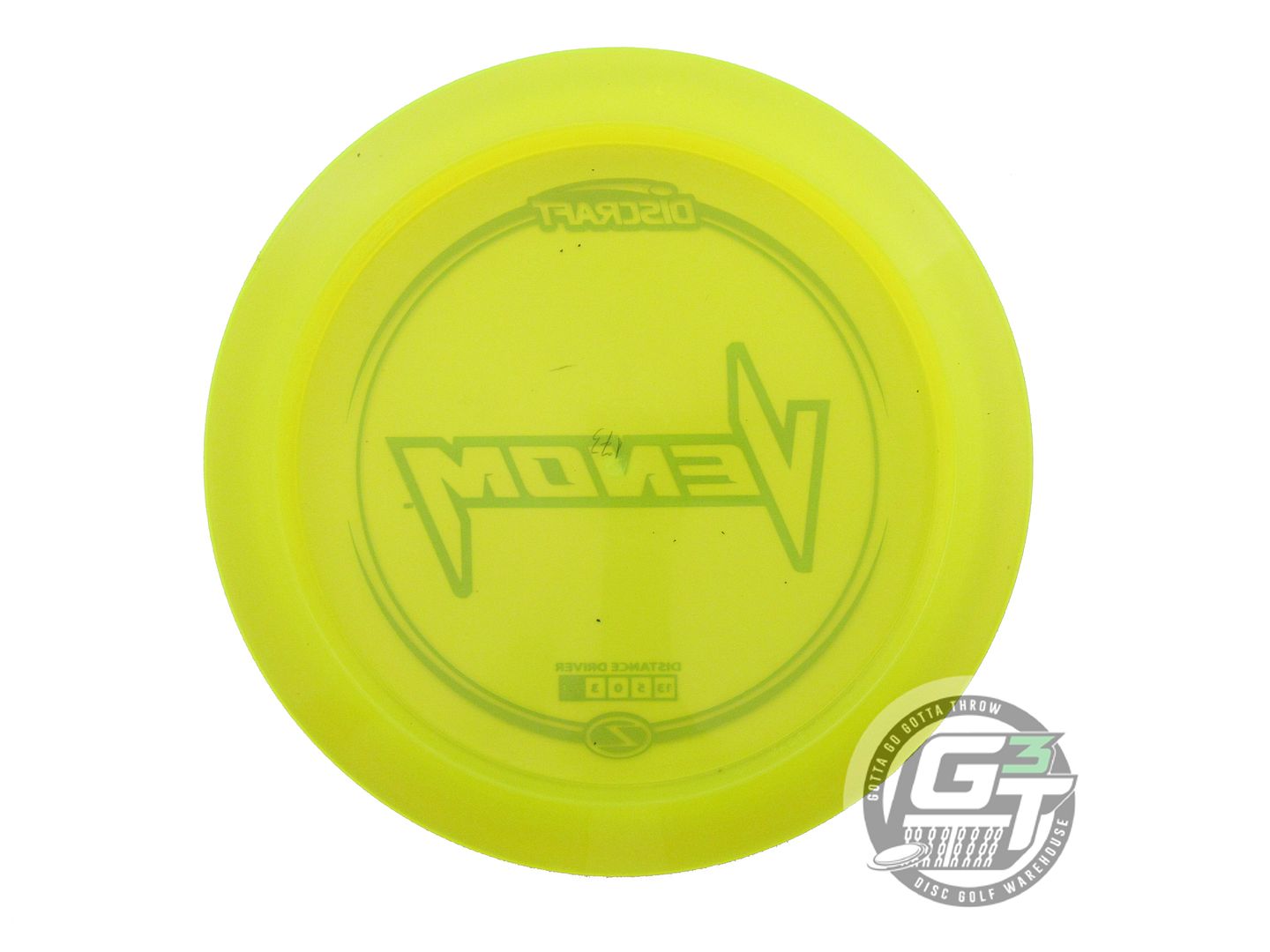 USED Discraft Z Venom 173g Yellow Gold Foil Distance Driver Golf Disc