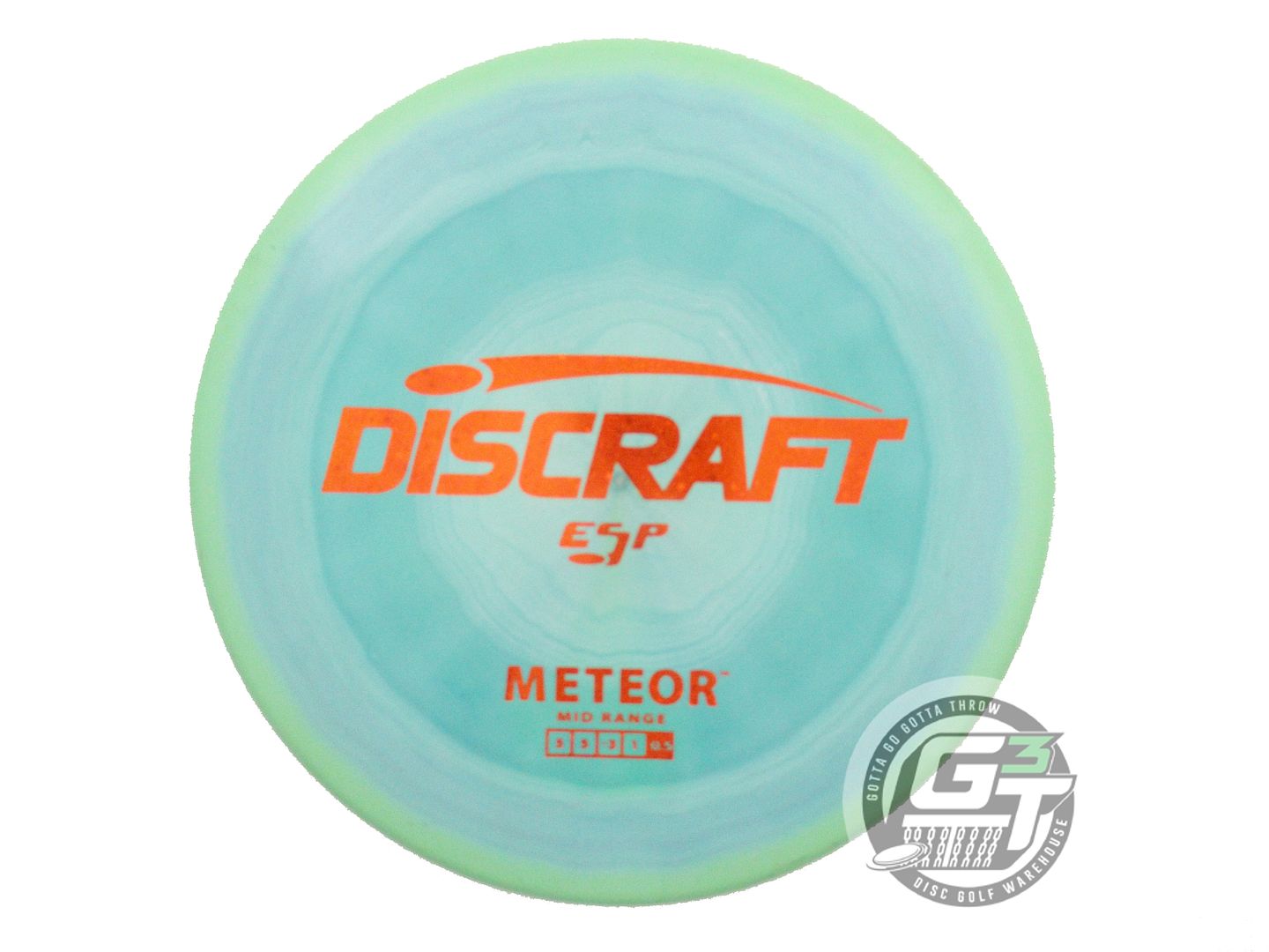 USED Discraft ESP Meteor 178g Lime-Teal Orange Star Foil Midrange Golf Disc