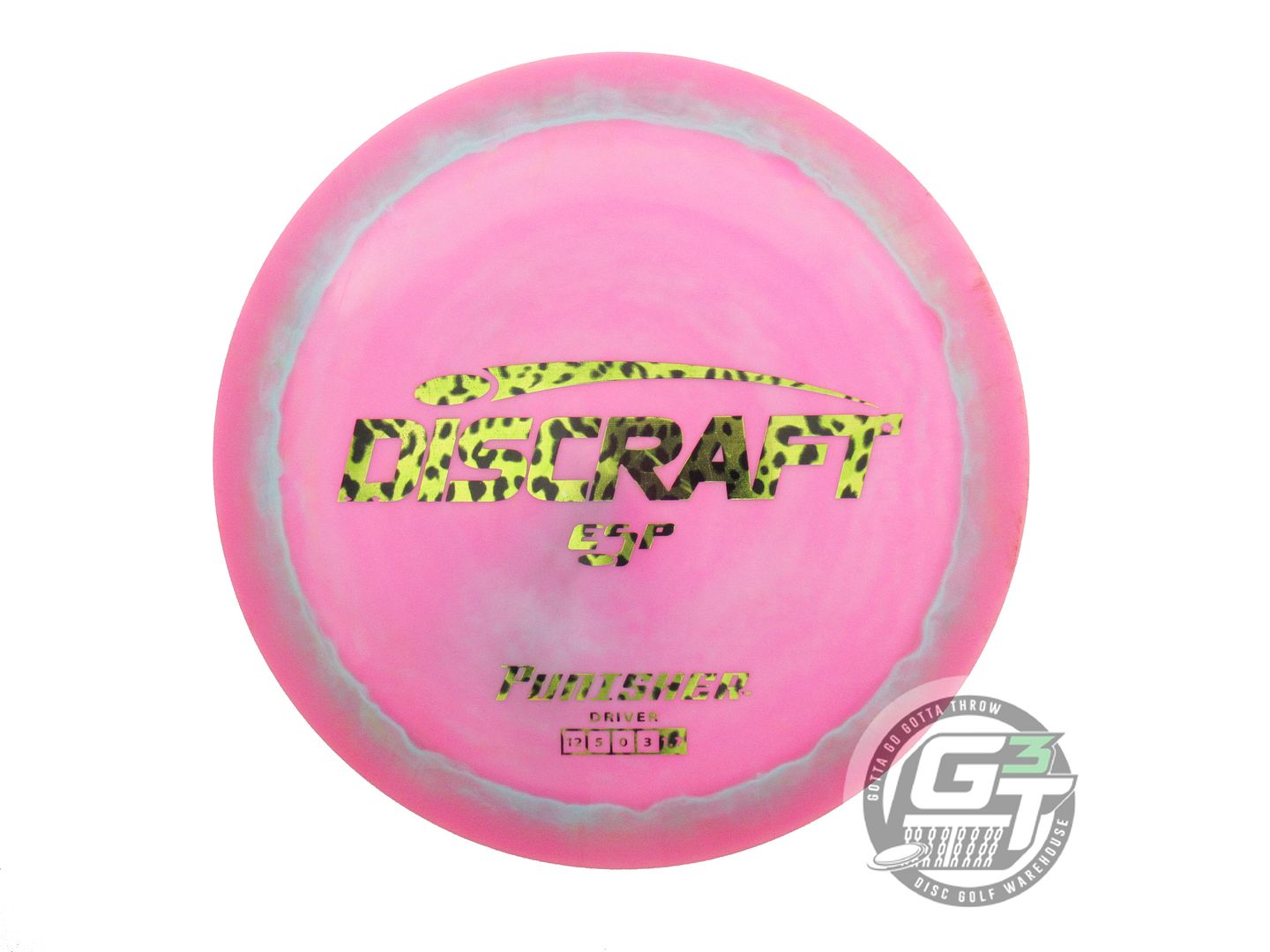 USED Discraft ESP Punisher 170g Pink-Seafoam Cheetah Foil Distance Driver Disc
