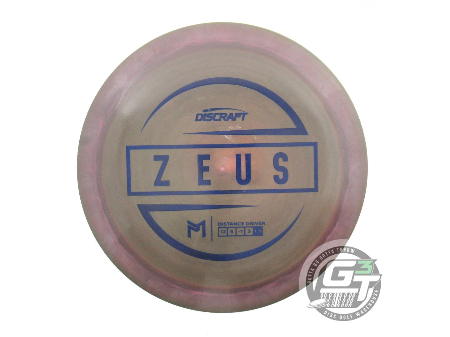 USED Discraft [McBETH] ESP Zeus 176g Purple-Brown Blue Stamp Driver Golf Disc