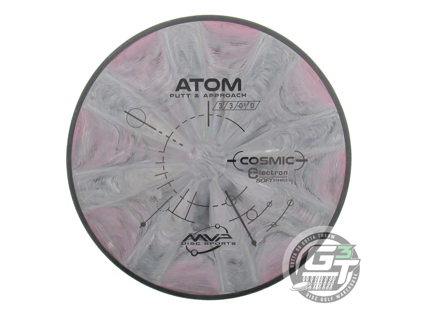 USED MVP Disc Sports Classic Cosmic Electron Soft Atom 175g Gray Putter Disc