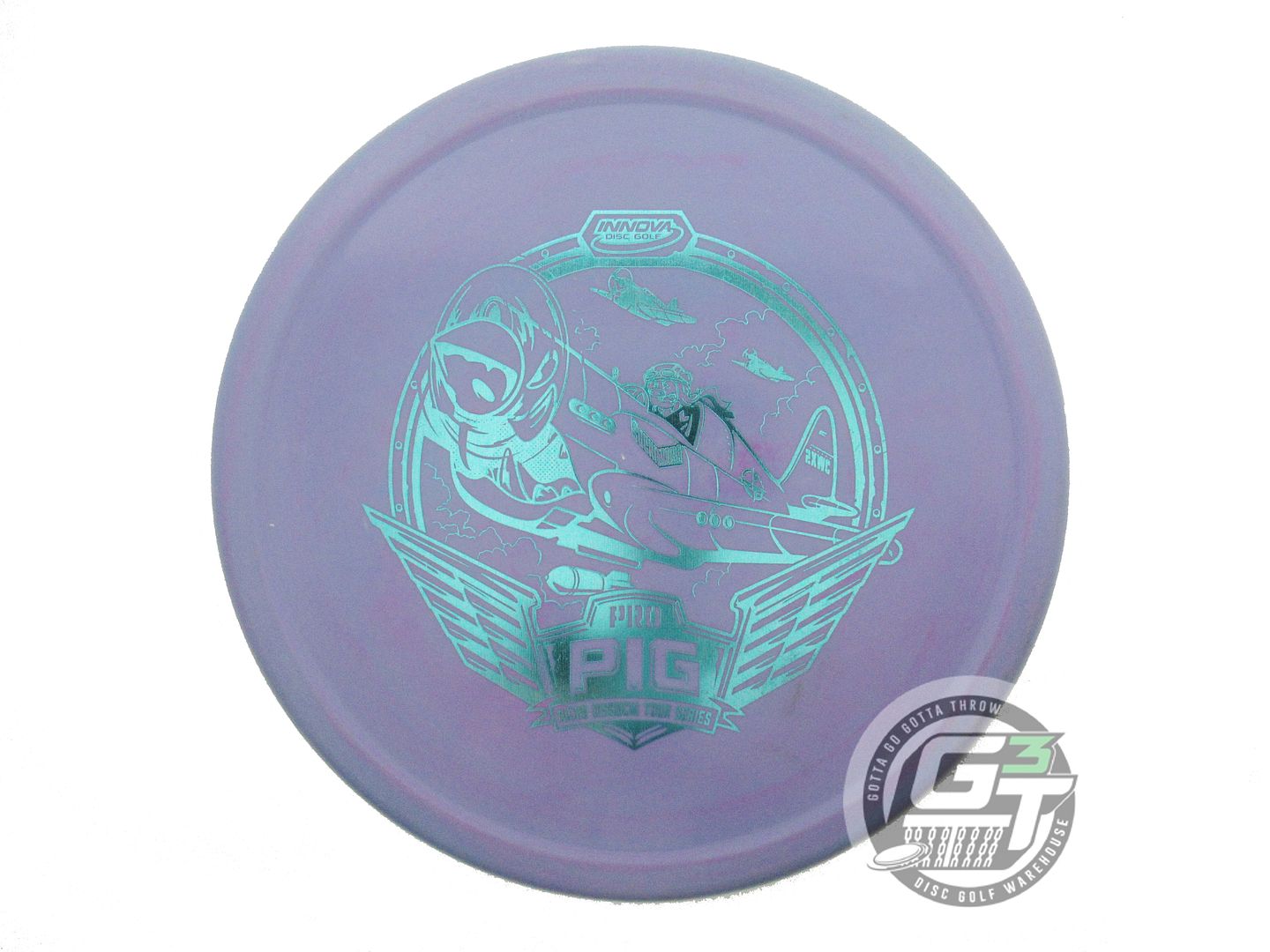 USED Innova [WYSOCKI] Glow Pro Pig 175g Purple Aqua Foil A Putter Golf Disc