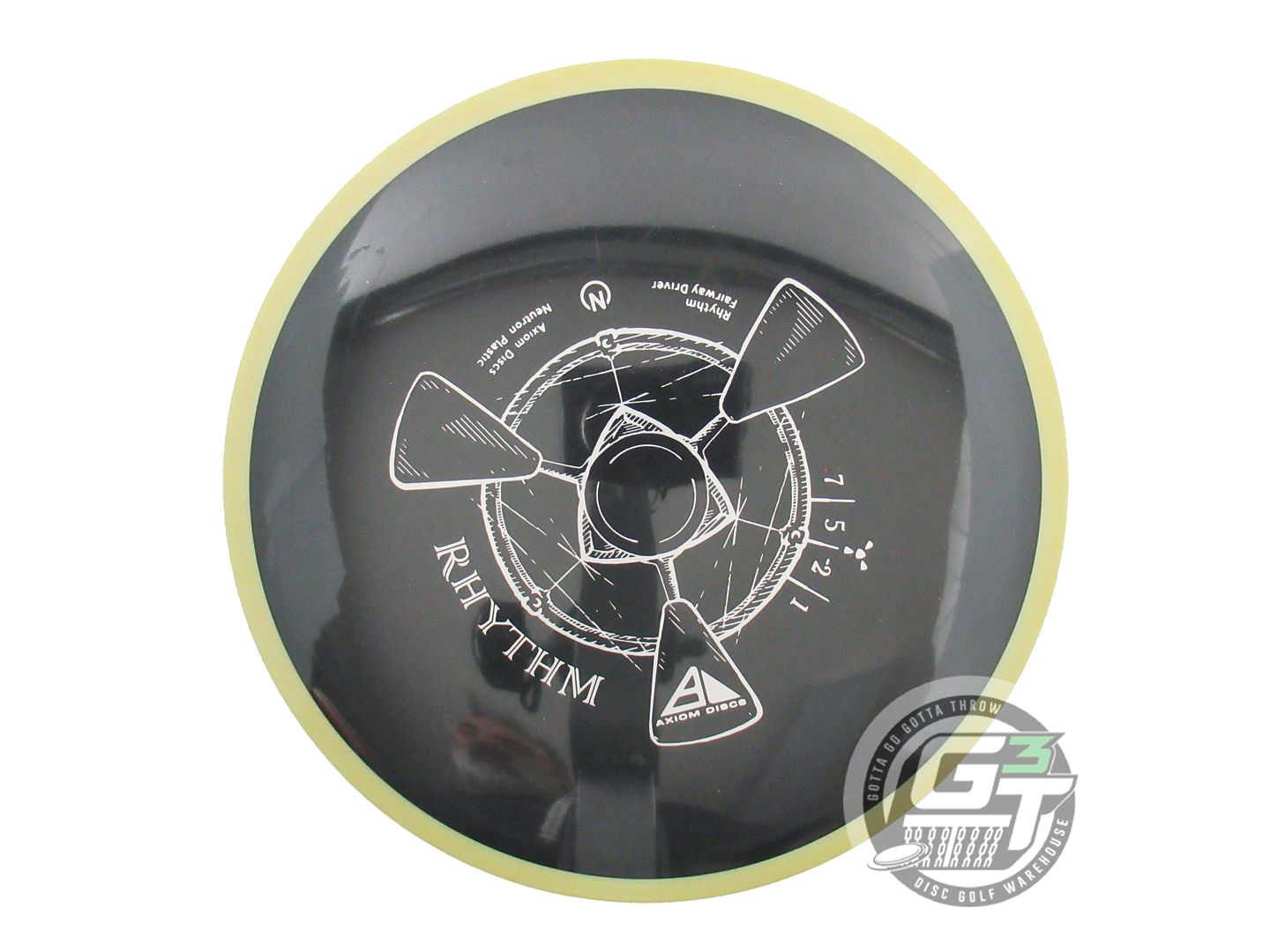 USED Axiom Discs Neutron Rhythm 175g Black Olive Rim Driver Golf Disc