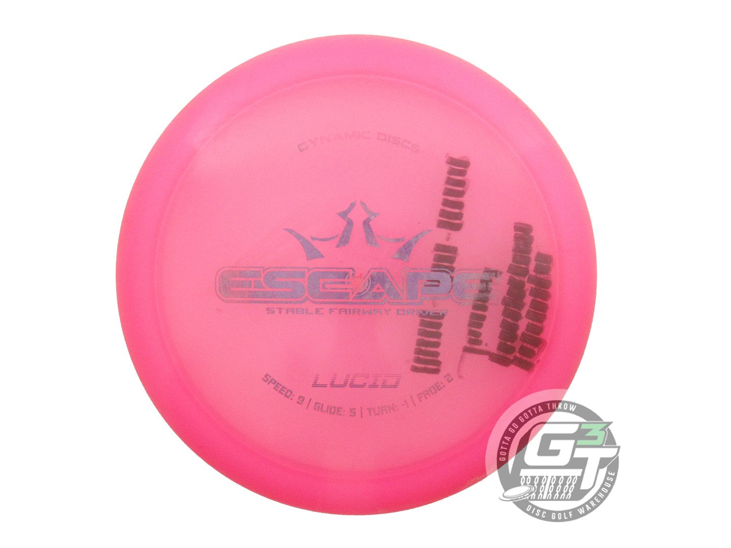 USED Dynamic Discs Lucid Escape 175g Pink Lilac Foil Fairway Driver Golf Disc