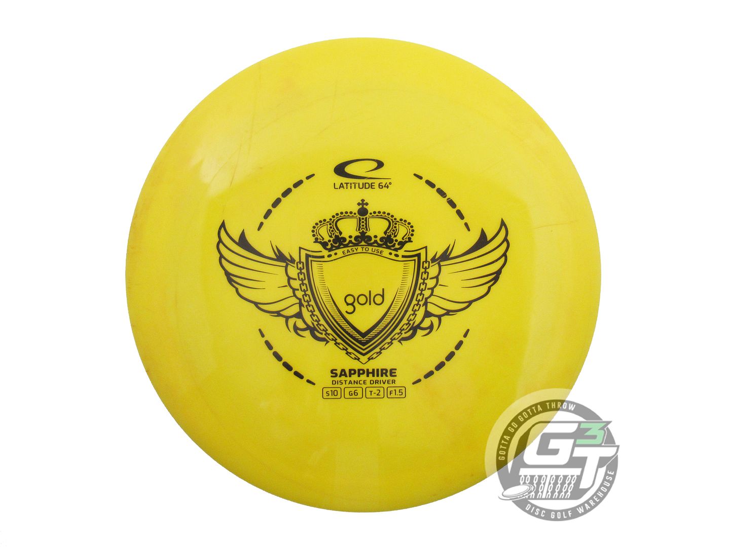 USED Latitude 64 Gold Sapphire 156g Yellow Black Stamp Distance Driver Golf Disc