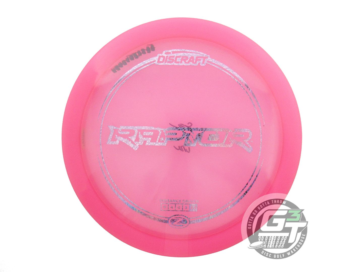 USED Discraft Z Raptor 175g Pink Lilac Foil A Distance Driver Golf Disc