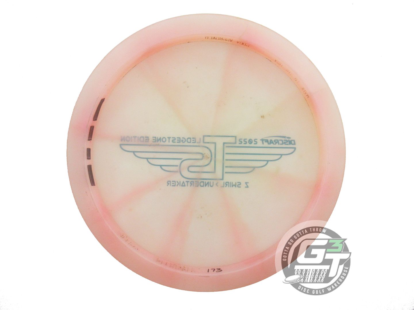 USED Discraft [LEDGESTONE] Z Swirl Undertaker 173g Lt. Pink Driver Disc
