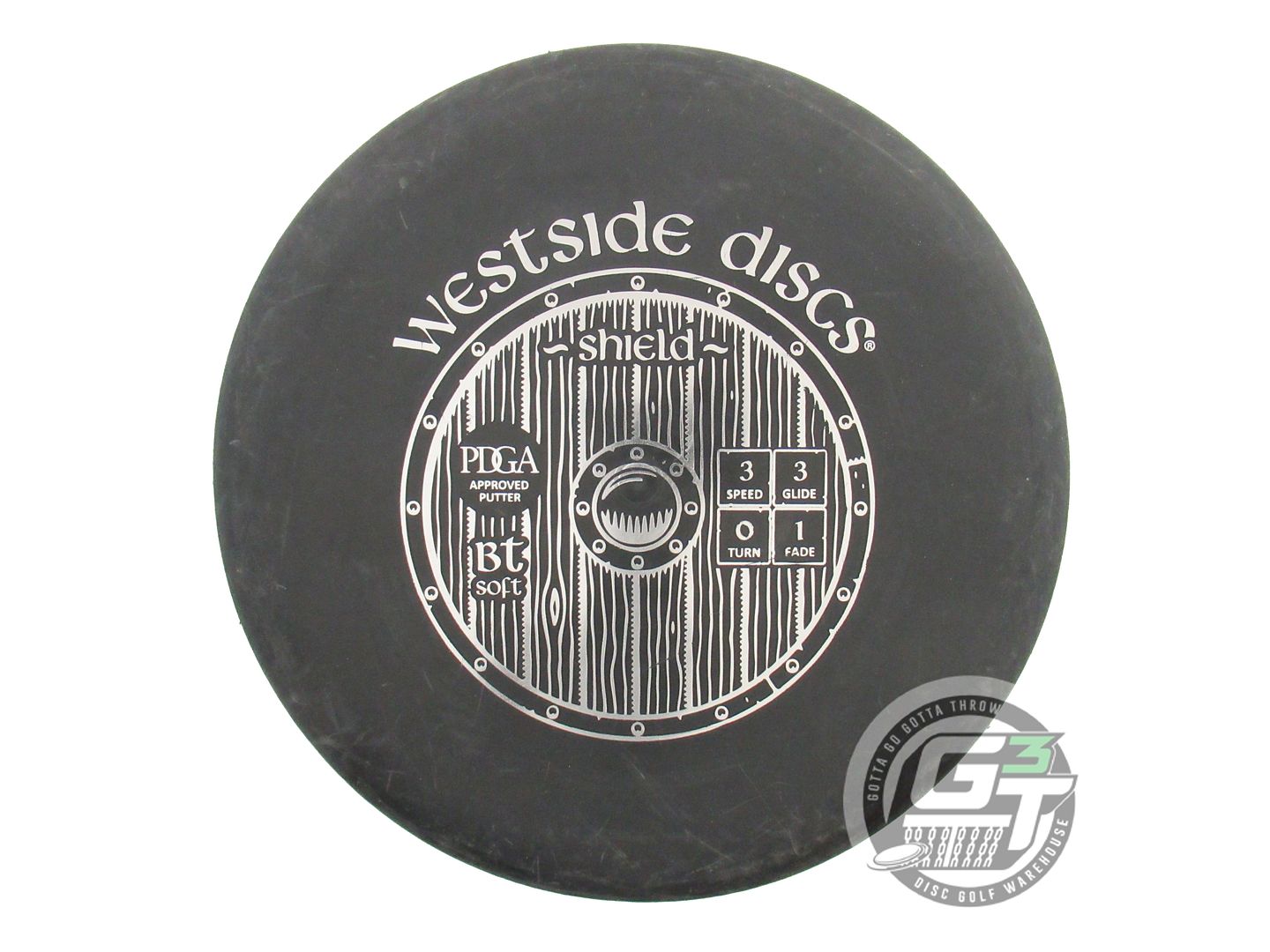 USED Westside Discs BT Soft Shield 175g Black Silver Foil Putter Golf Disc