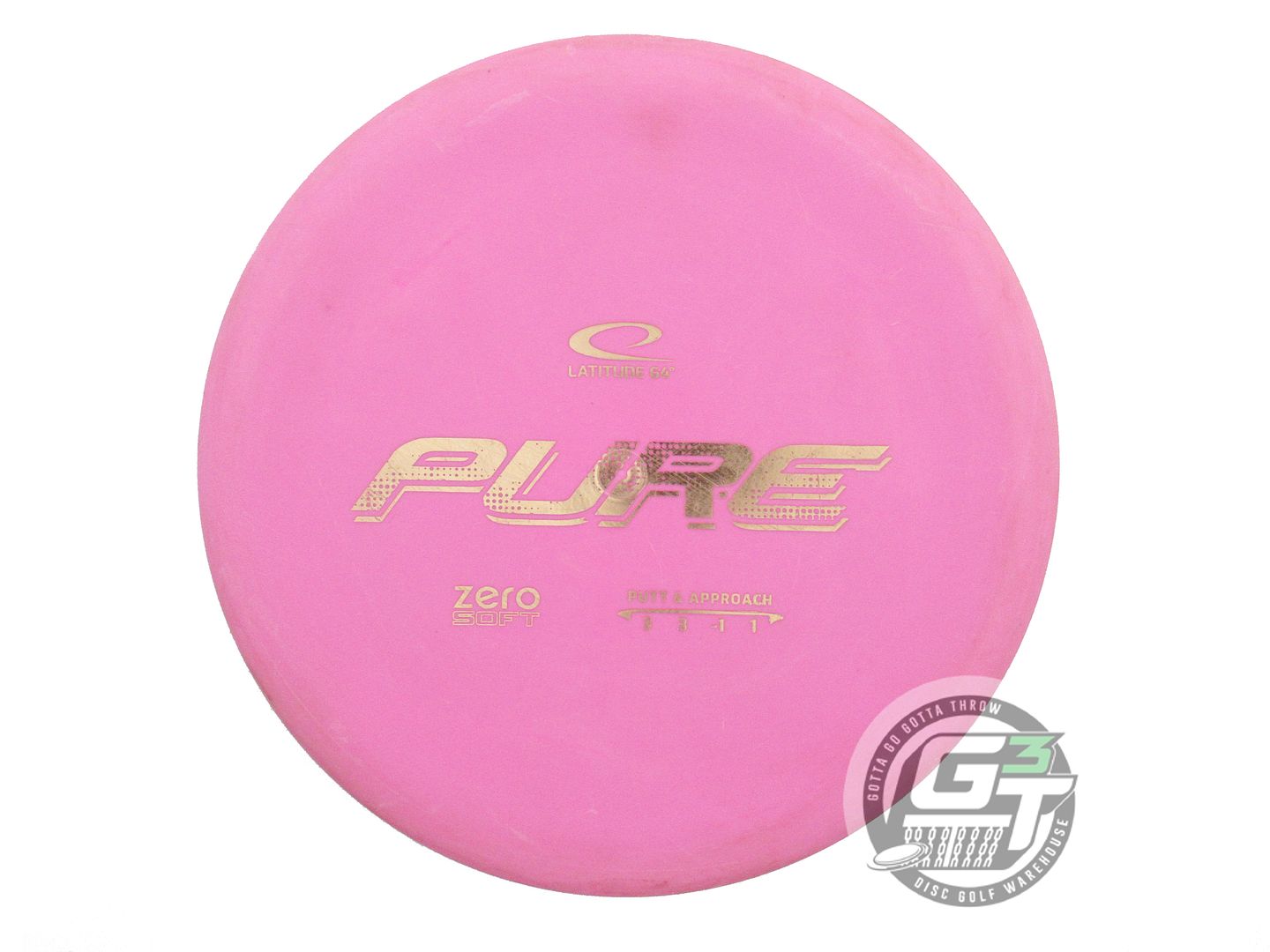 USED Latitude 64 Zero Soft Pure 176g Pink Gold Foil Putter Golf Disc