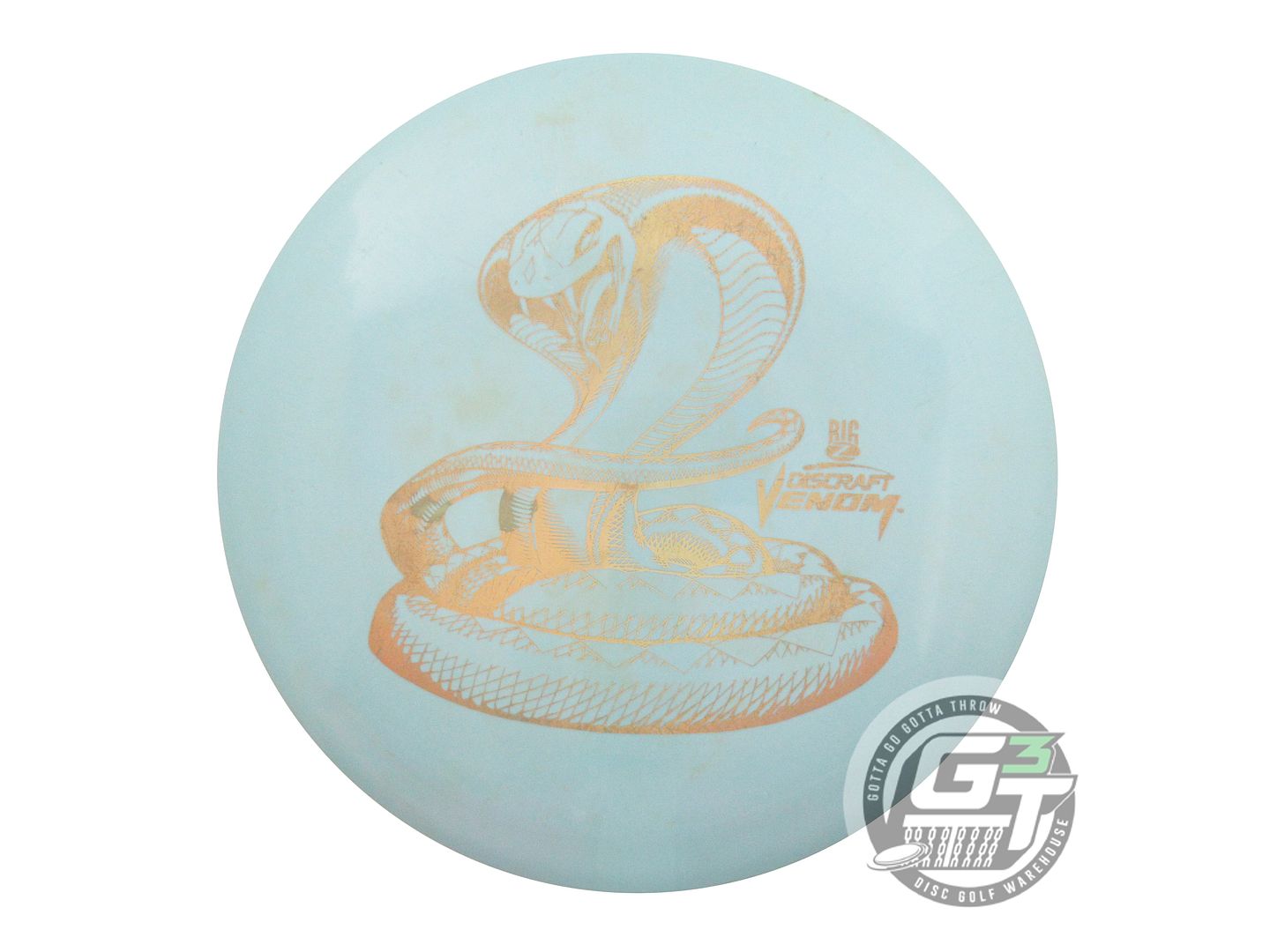 USED Discraft Big Z Venom 176g Sky Blue Gold Holo Foil Distance Driver Golf Disc