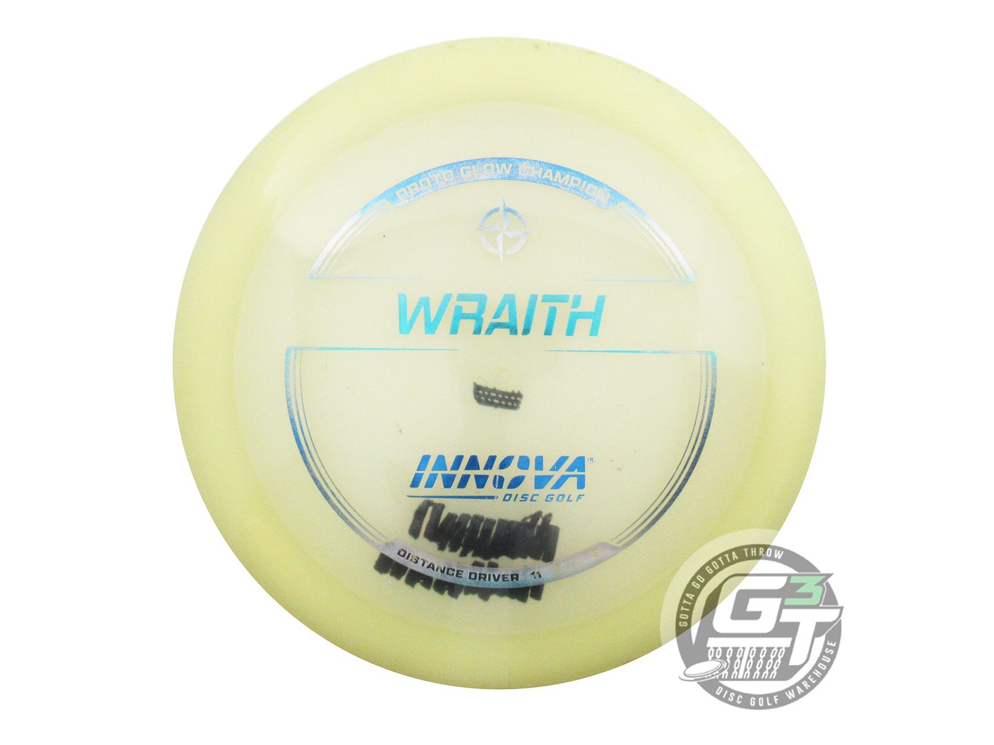 USED Innova PROTO Champion Glow Wraith 174g Frost Foil Distance Driver Golf Disc