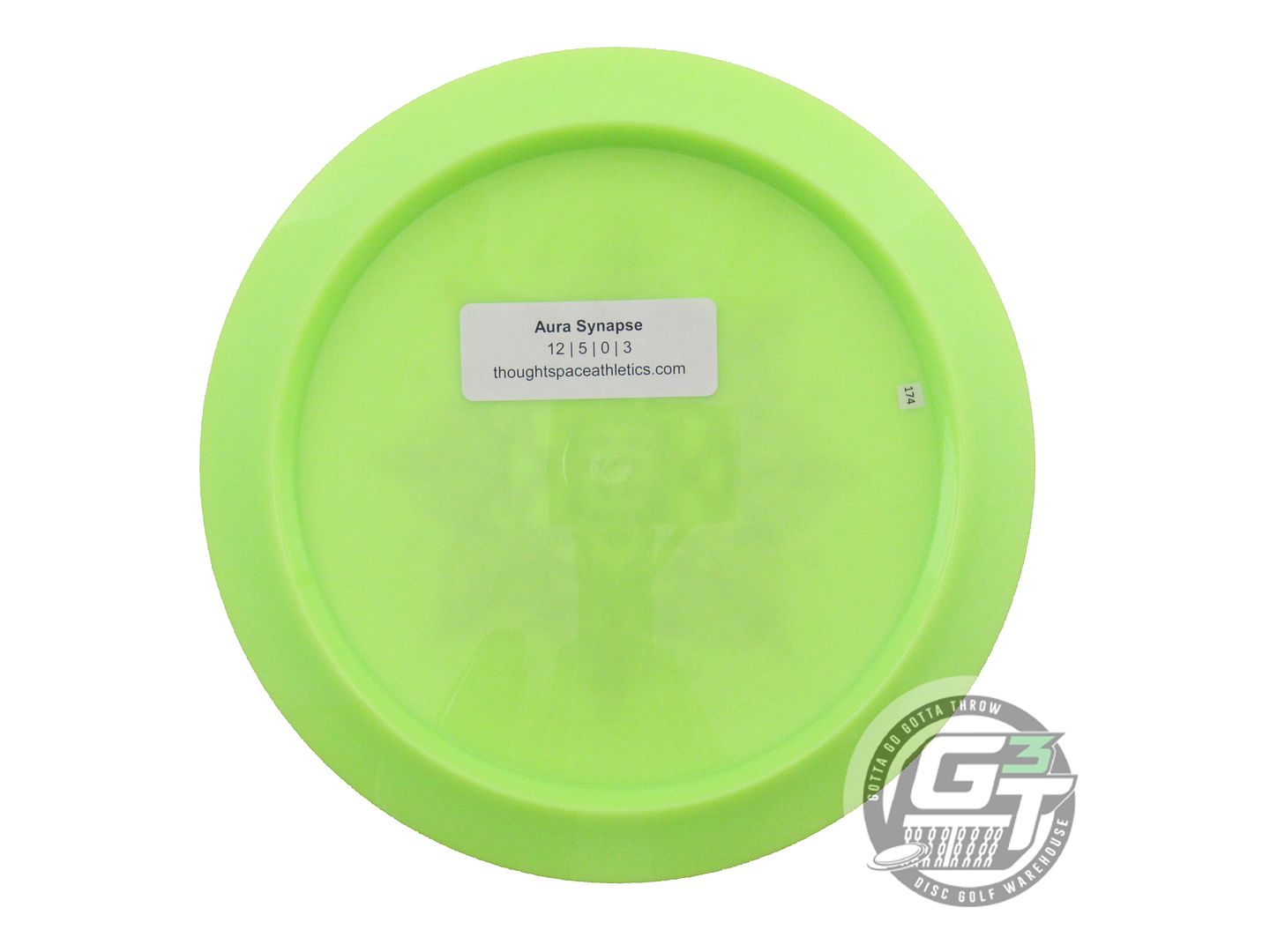 NOS Thought Space Aura Synapse 174g Yellow Distance Driver Golf Disc