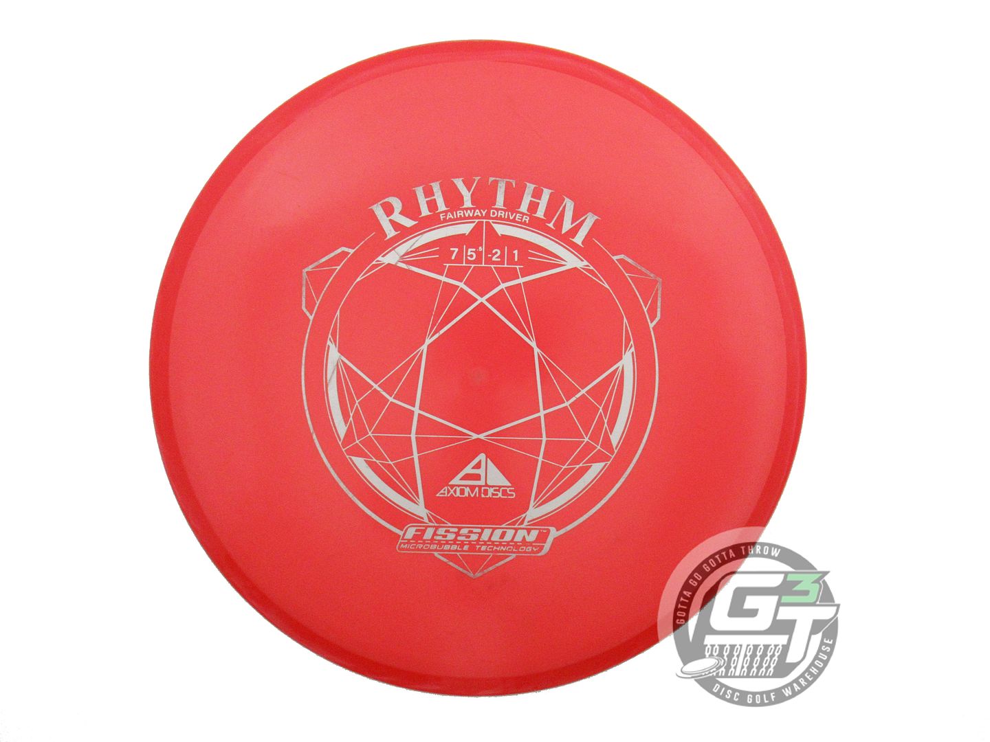 USED Axiom Discs Fission Rhythm 152g Red Red Rim Distance Driver Golf Disc