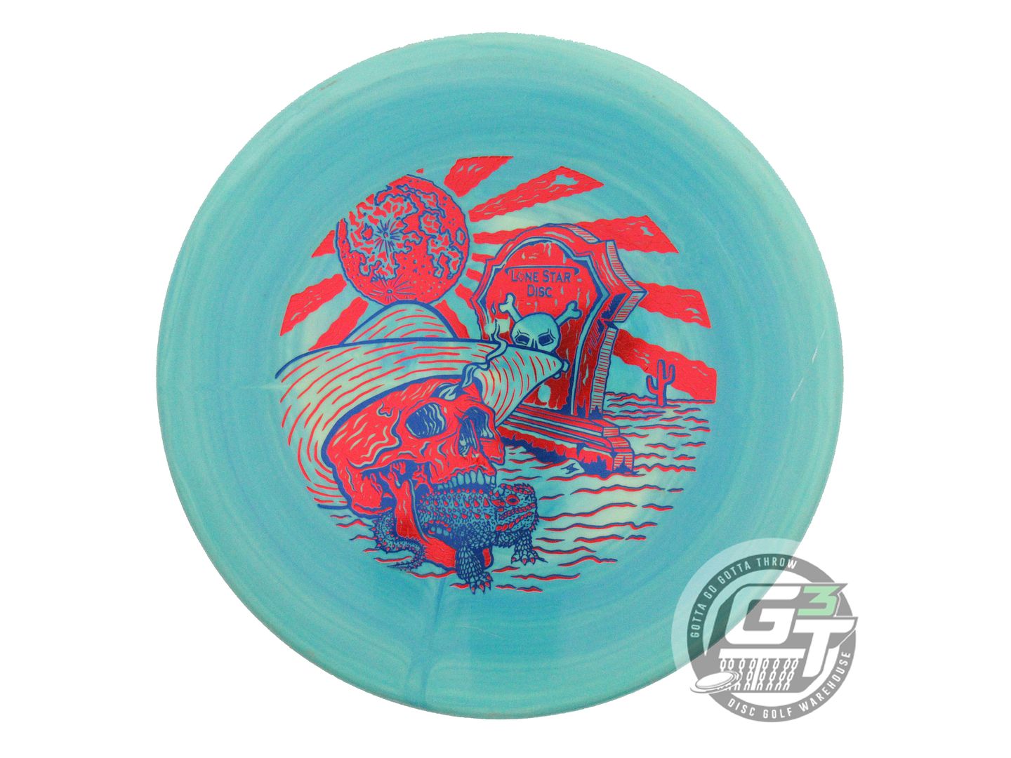 USED Lone Star [ARTIST] Alpha Horny Toad 173g Teal-Lime Putter Golf Disc