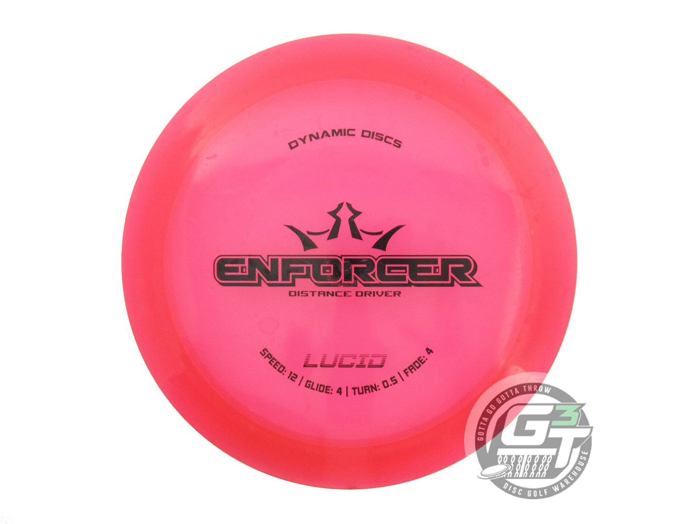 USED Dynamic Discs Lucid Enforcer 168g Pink Black Stamp Distance Driver Disc