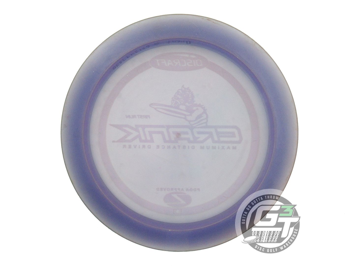 USED Discraft Z Crank 175g Purple White Stamp Distance Driver Golf Disc