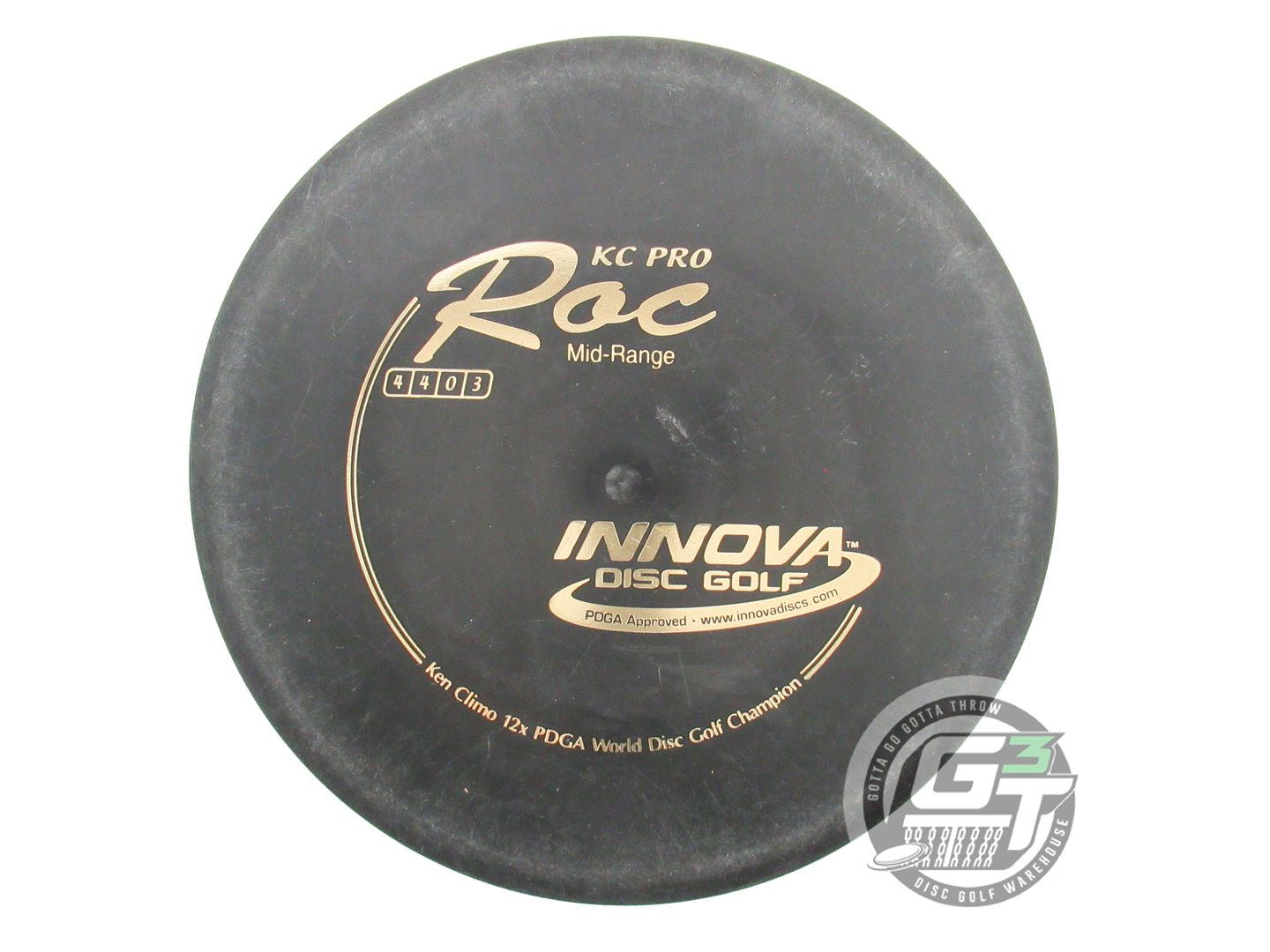 USED Innova KC Pro Roc 176g Black Gold Foil Midrange Golf Disc