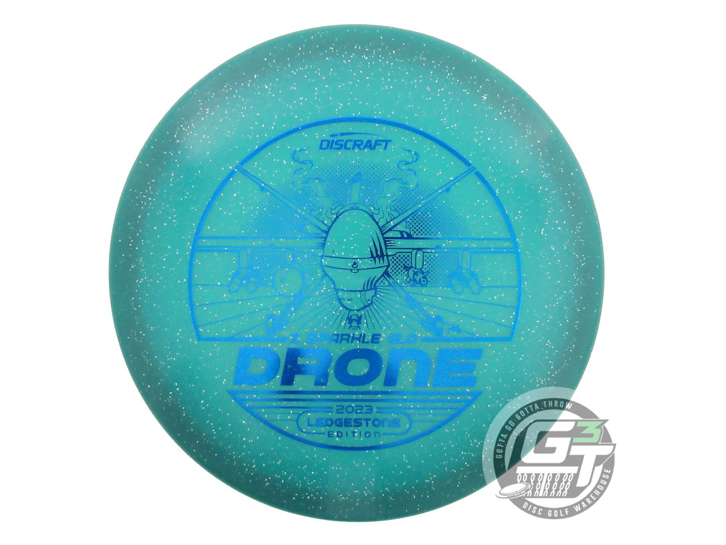 USED Discraft [LEDGESTONE] Z Sparkle Glo Drone 180g Green Midrange Golf Disc