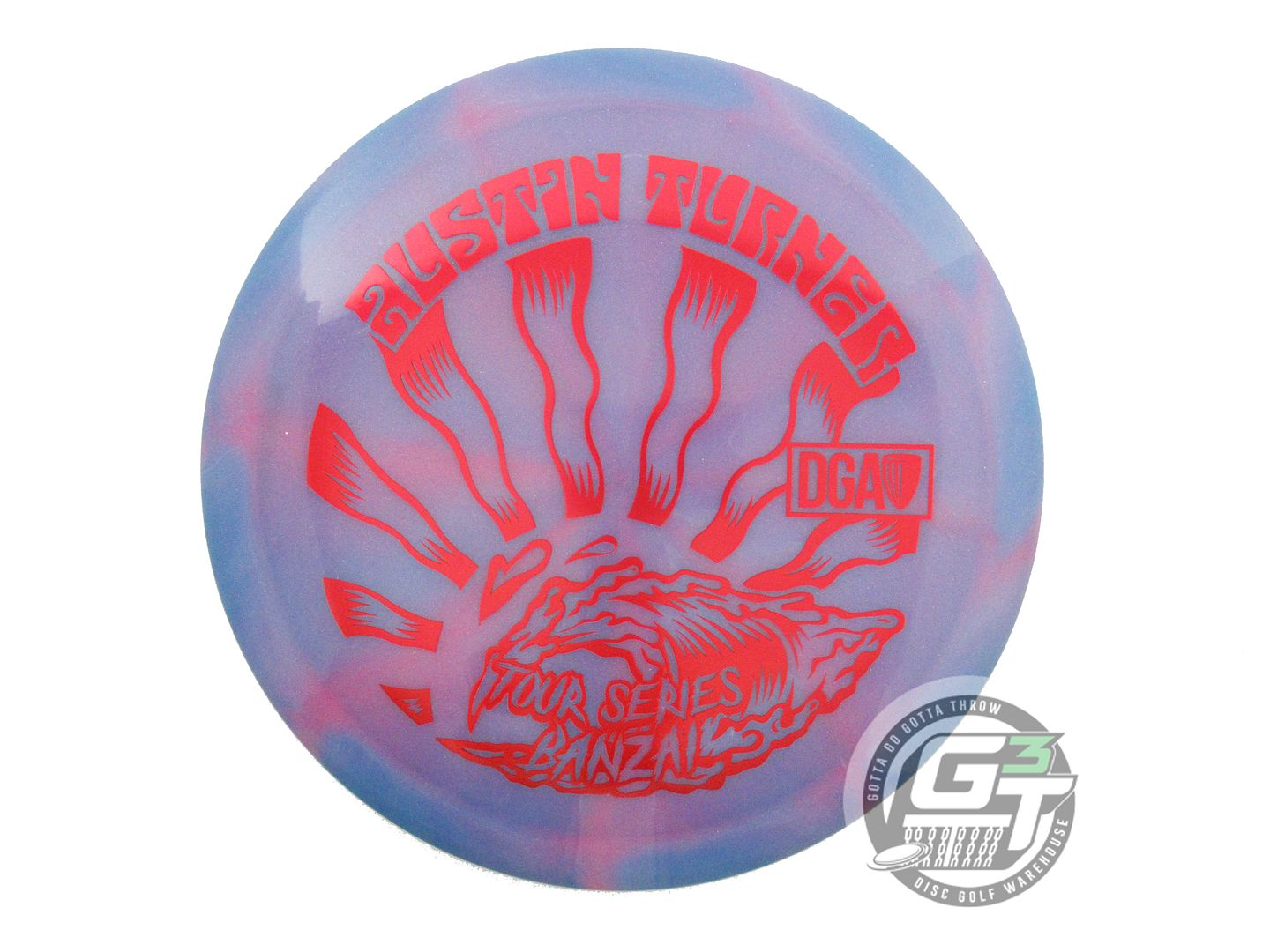 USED DGA [TURNER] Swirl Banzai 174g Blue-Pink Fairway Driver Golf Disc