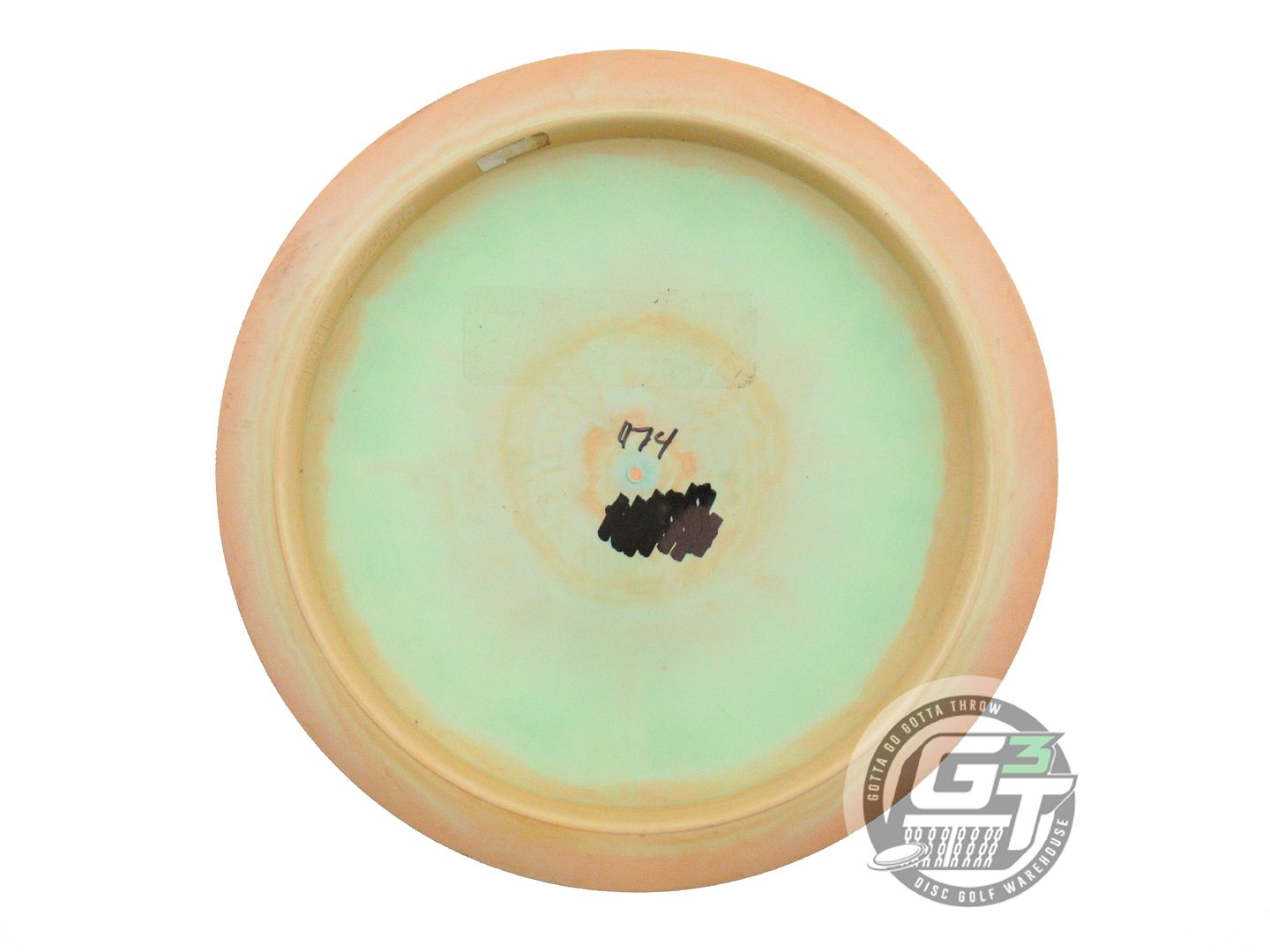 USED Discraft ESP Heat 174g Peach-Lime Silver Glitter Distance Driver Golf Disc