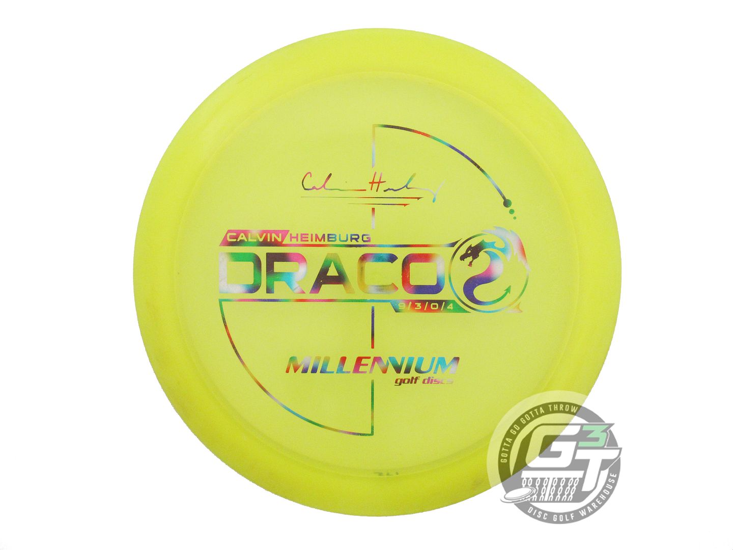 USED Millennium [HEIMBURG] Quantum Draco 172g Yellow Distance Driver Golf Disc