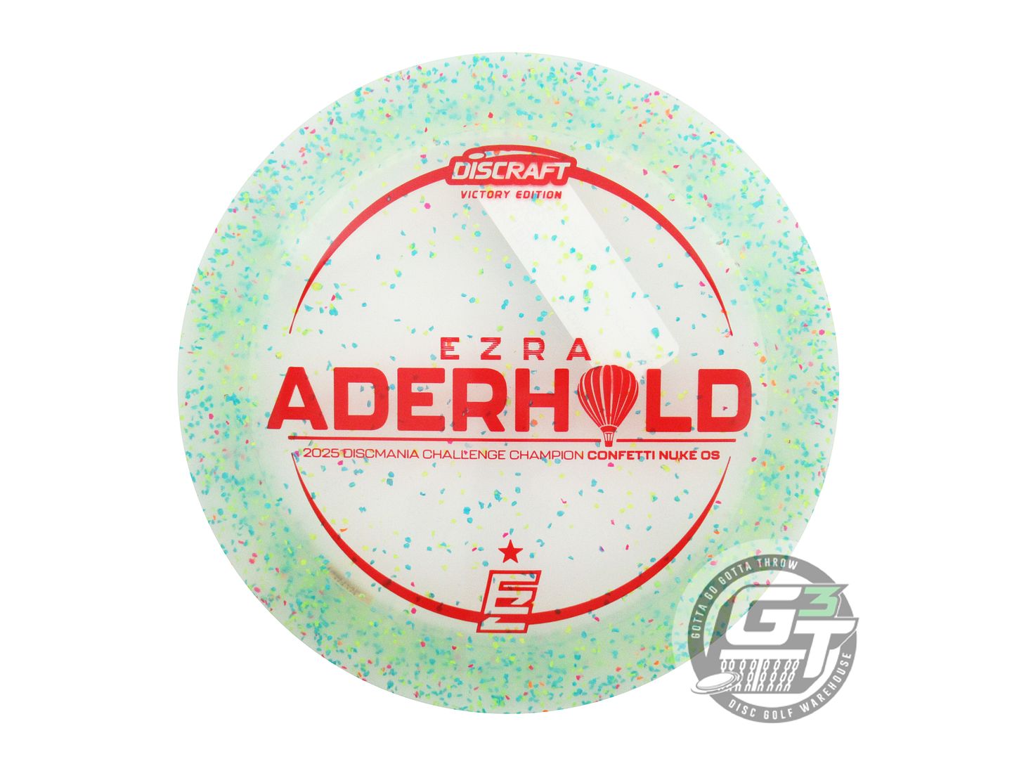 Discraft Limited Edition Victory Edition 2025 Discmania Challenge Champion Ezra Aderhold Confetti Elite Z Nuke OS Distance Driver Golf Disc (Individually Listed)
