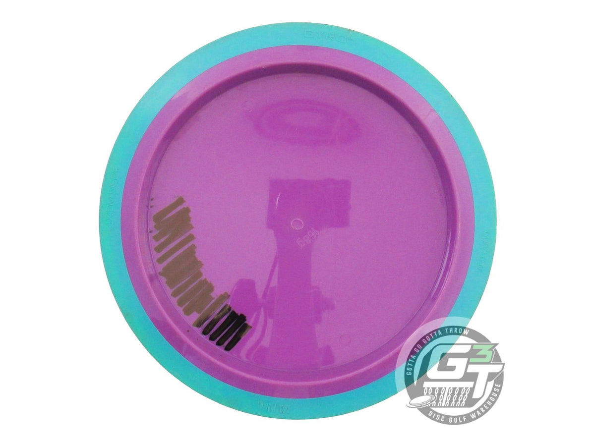 USED Axiom Discs Neutron Mayhem 168g Purple Green Rim Distance Driver Golf Disc