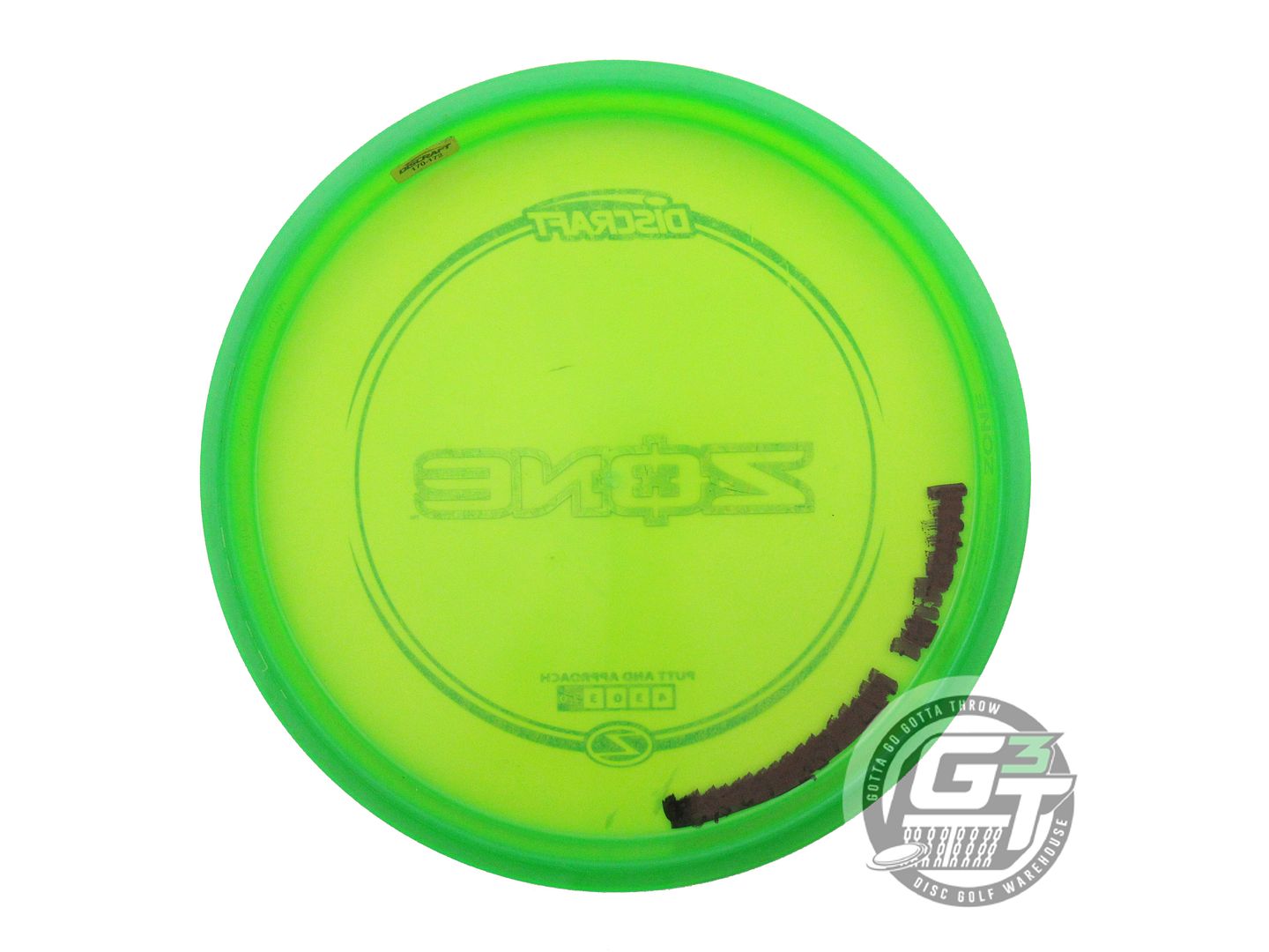USED Discraft Z Zone 172g Lime Blue Foil Putter Golf Disc