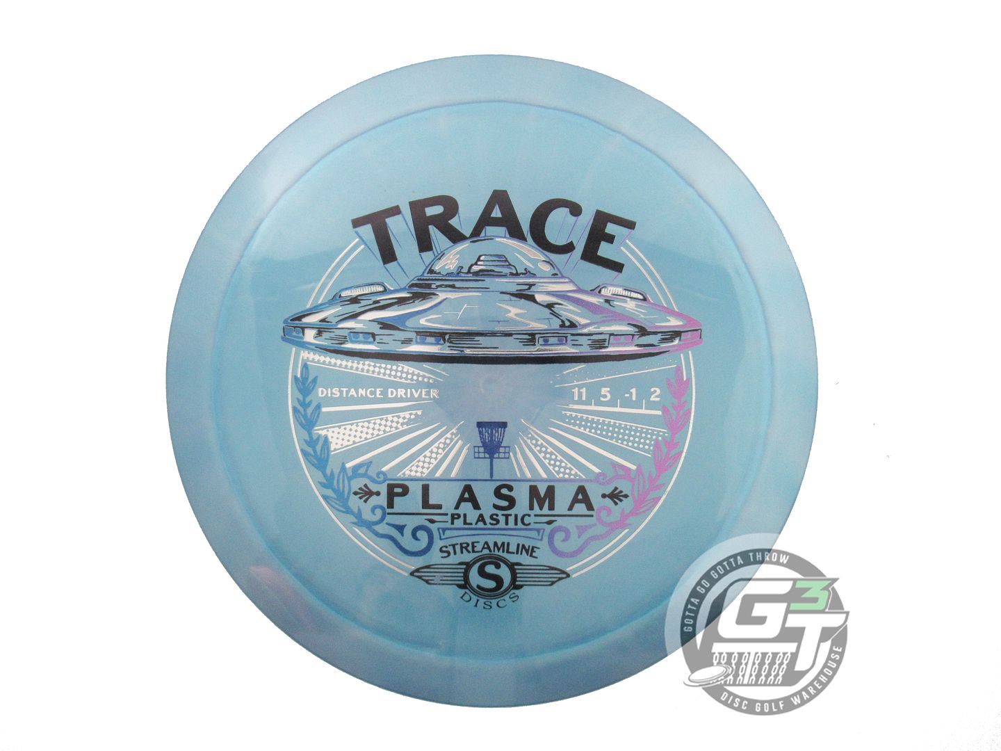 USED Streamline Discs Plasma Trace 174g Blue Distance Driver Golf Disc