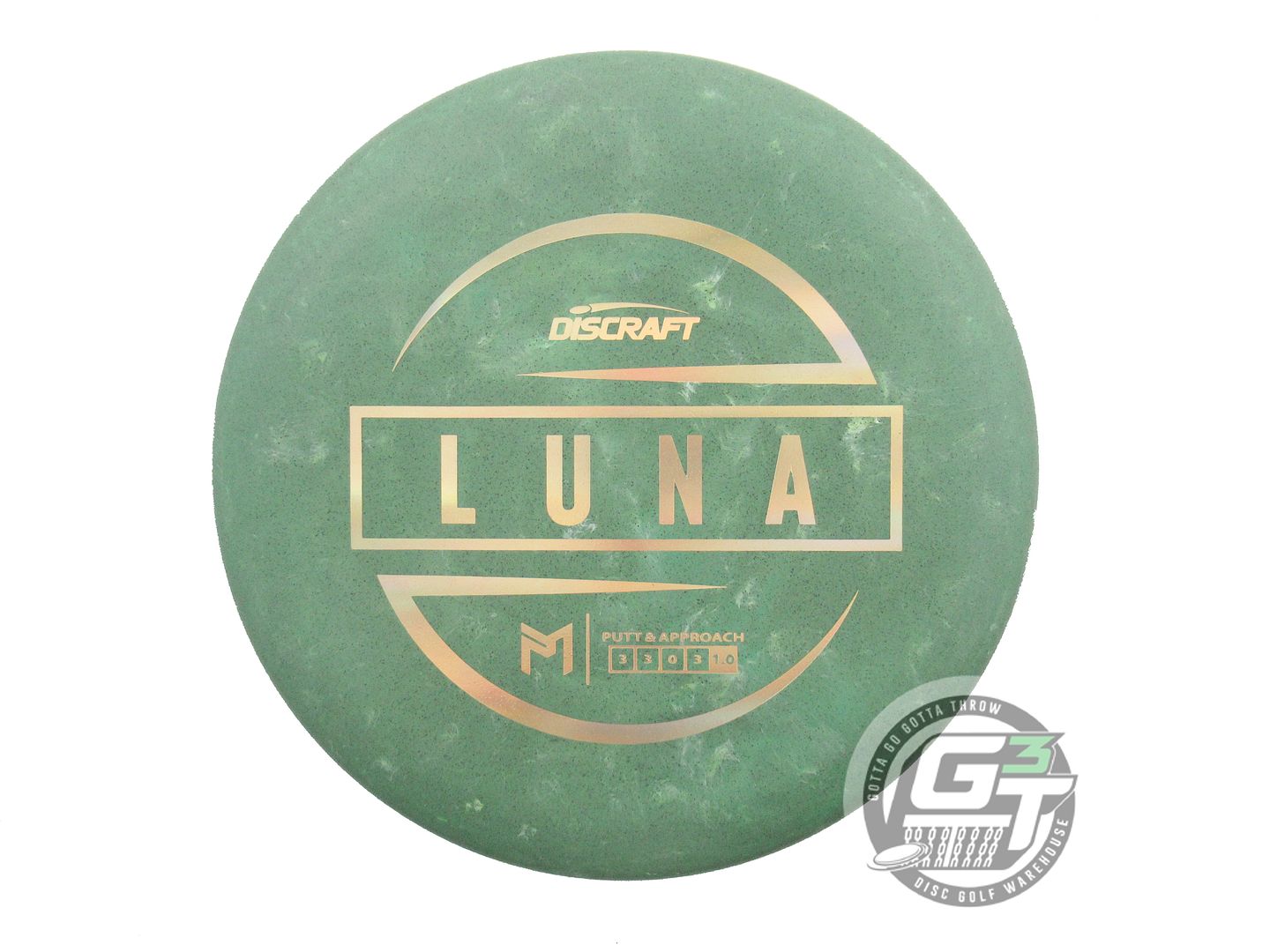 USED Discraft [McBETH] Jawbreaker Luna 173g Green Gold Holo Foil Putter Disc