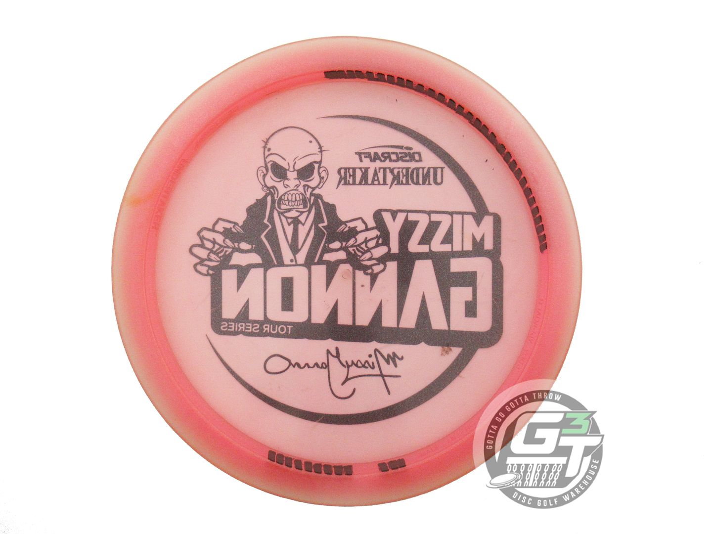 USED Discraft [GANNON] Metallic Z Undertaker 174g Pink Black Stamp Driver Disc