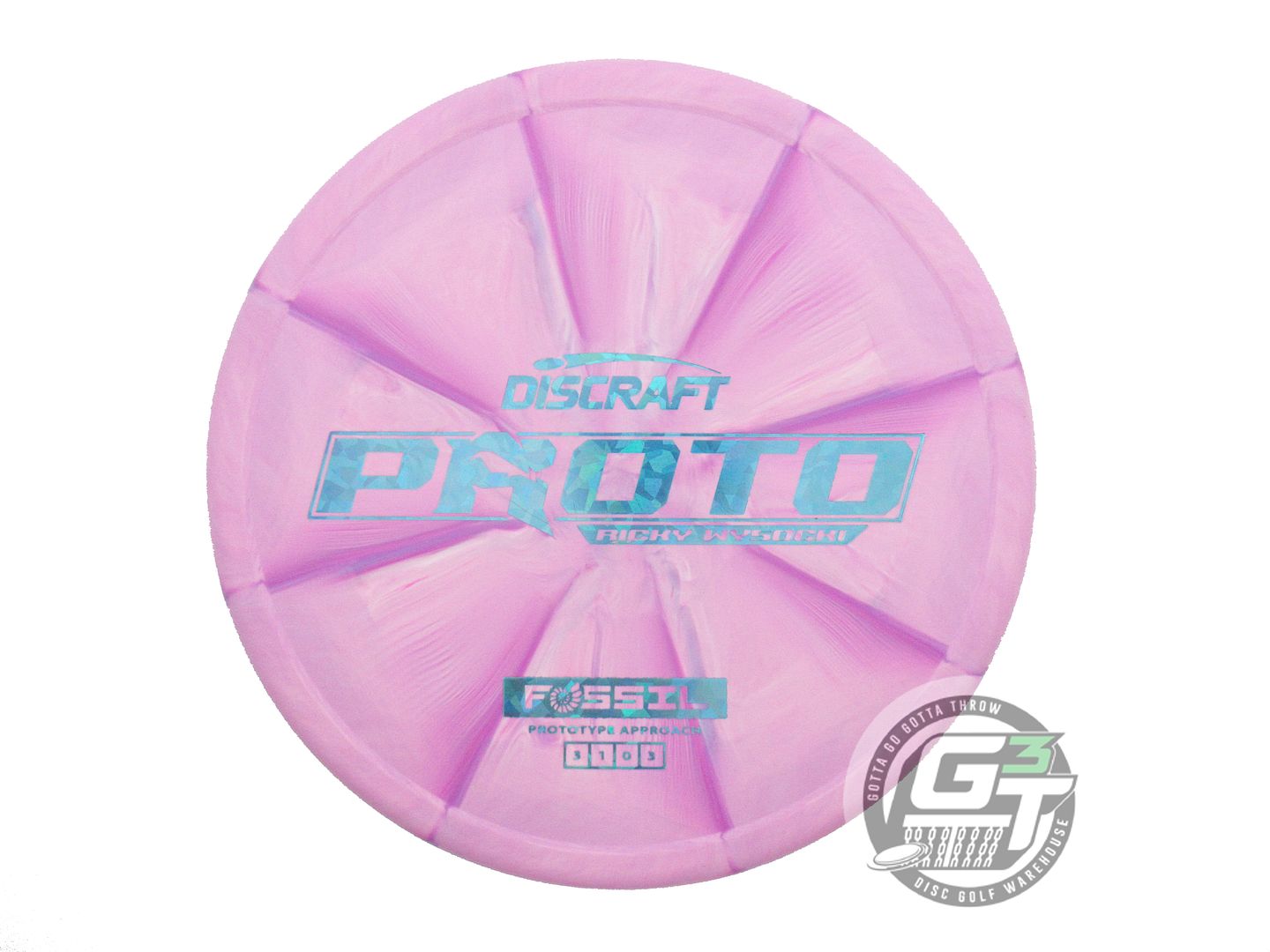 NOS Discraft [WYSOCKI] PROTO ESP Fossil 175g Pink Teal Shatter Foil Putter Disc