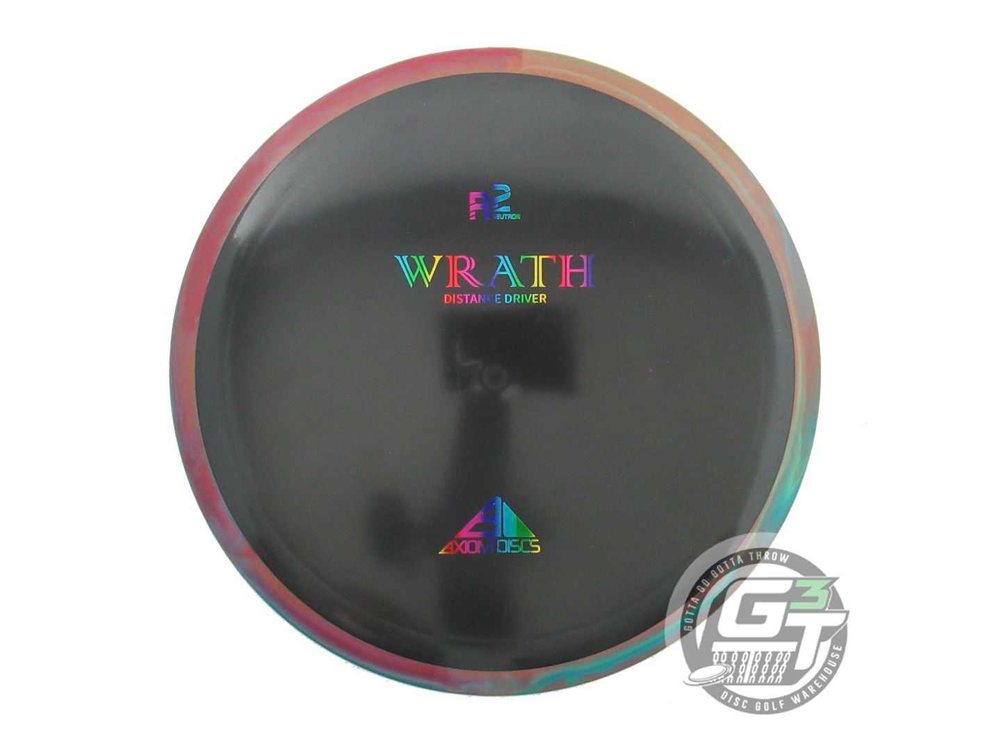 NOS Axiom Discs R2 Neutron Wrath 163g Black Swirl Rim Distance Driver Golf Disc