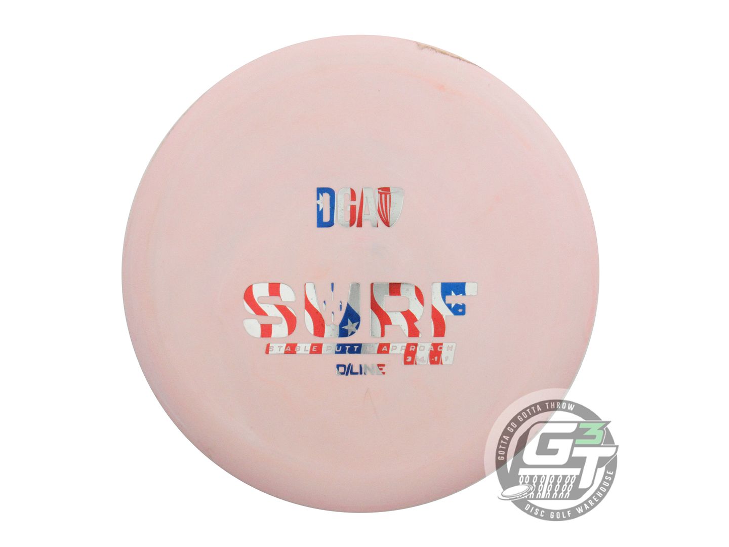 USED DGA D-Line Surf 172g Peach Flag Foil Midrange Golf Disc