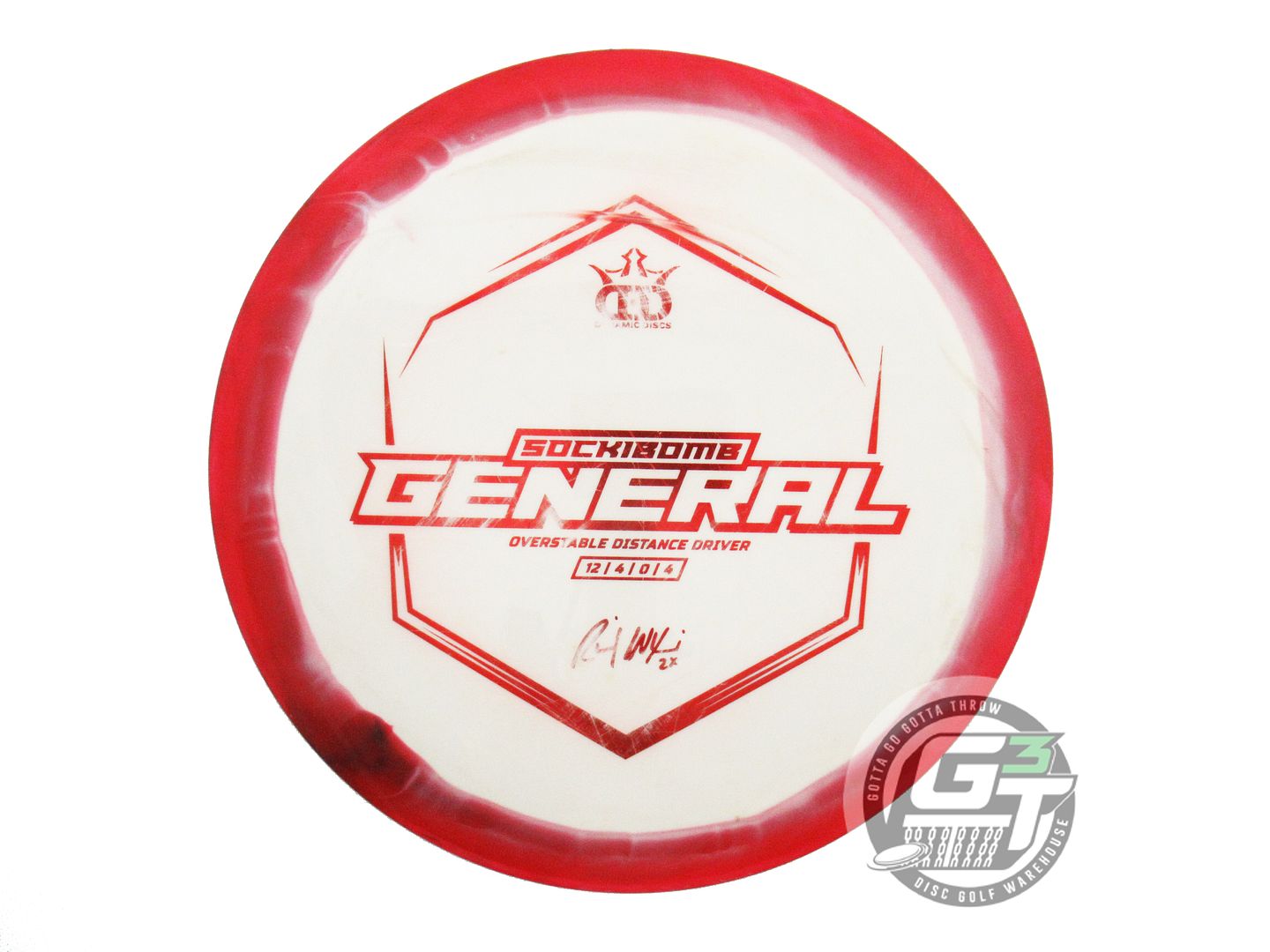 USED Dynamic Discs Supreme Orbit General 173g Red-White Distance Driver Disc
