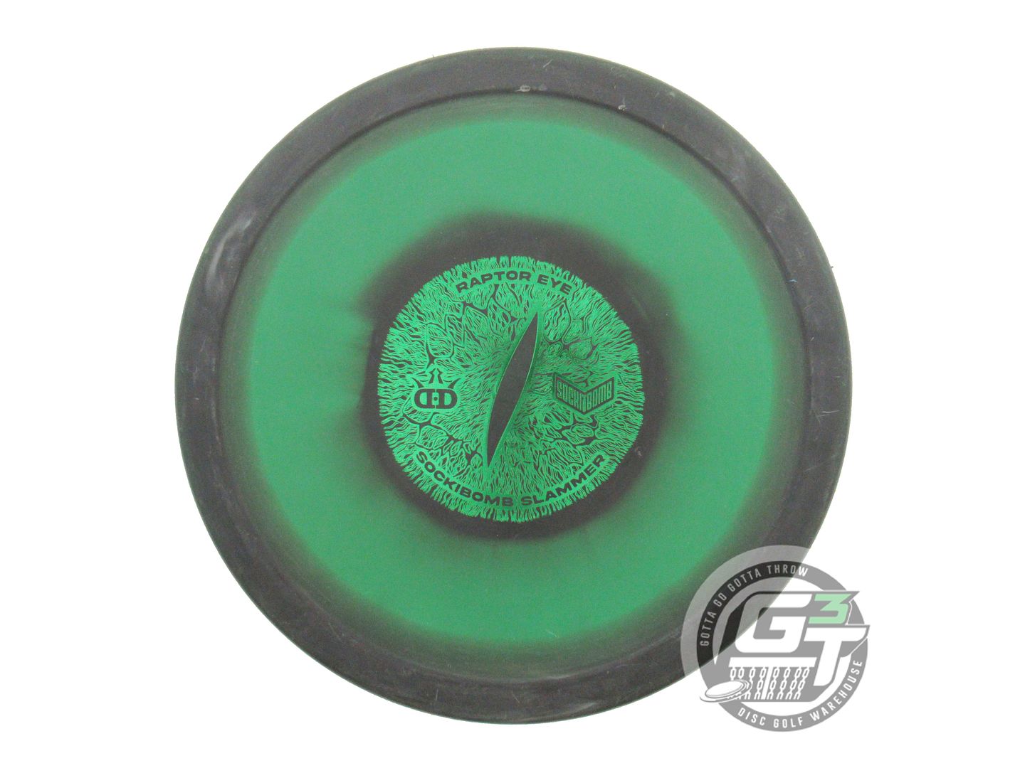 USED Dynamic Discs Classic Supreme Raptor Slammer 175g Black-Green Putter Disc