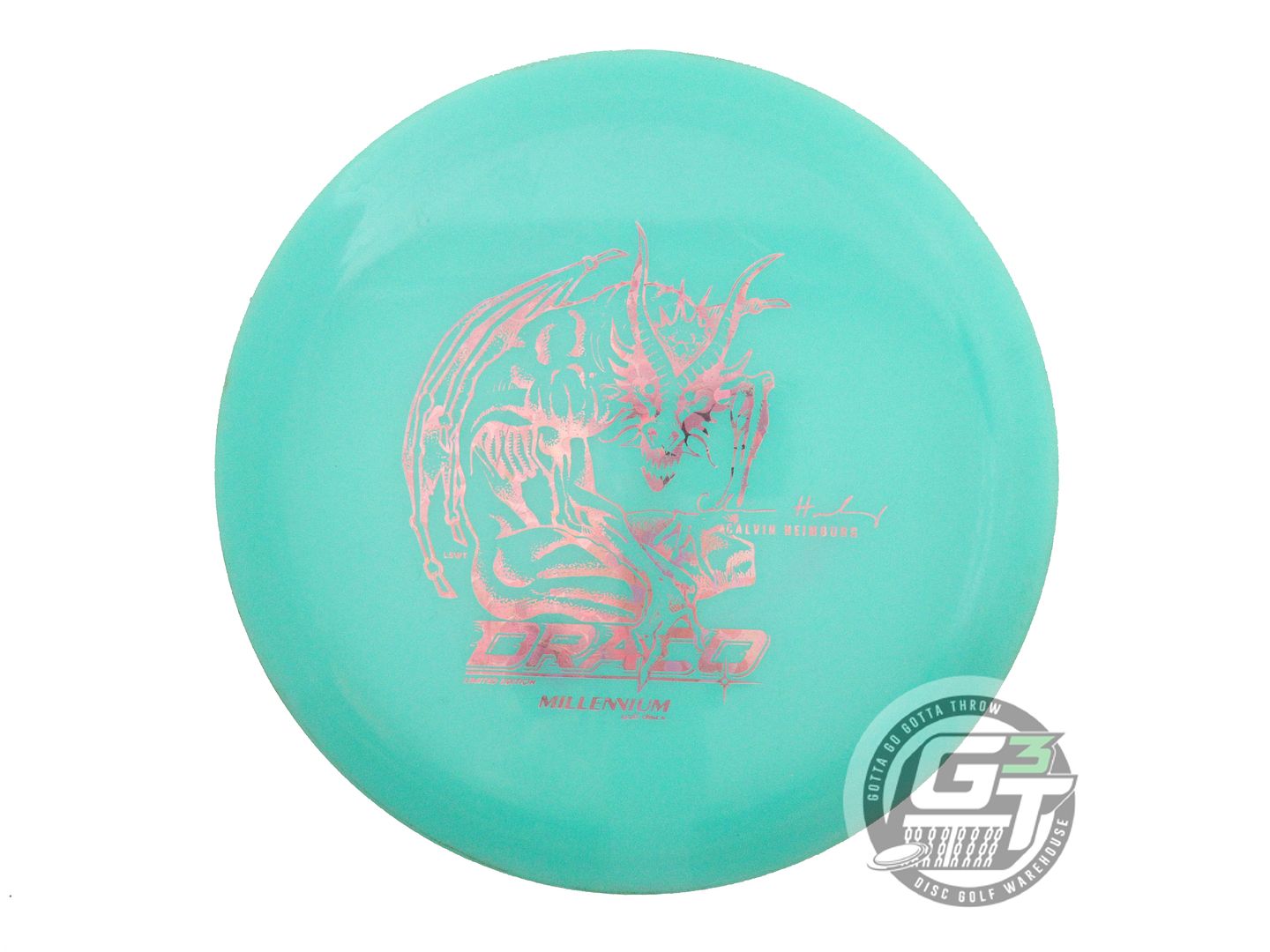 USED Millennium [HEIMBURG] Glow Quantum Draco 175g Seafoam Pink Foil Driver Disc